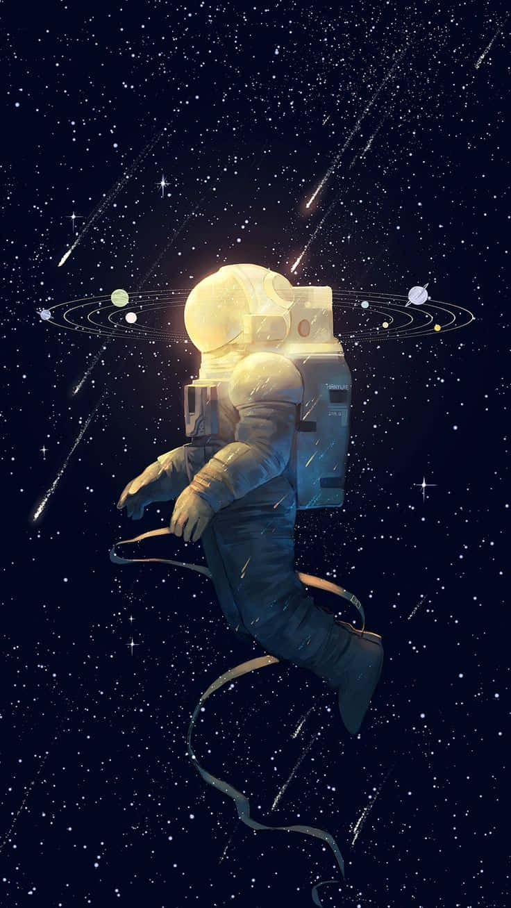 Trippy Space, astronaut, deep space, HD Phone Wallpaper