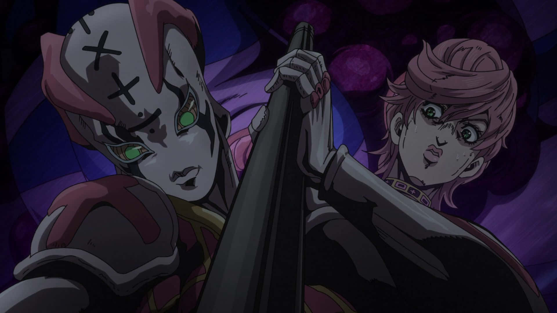 Trish Una, pink hair, green eyes, Full HD Desktop Wallpaper