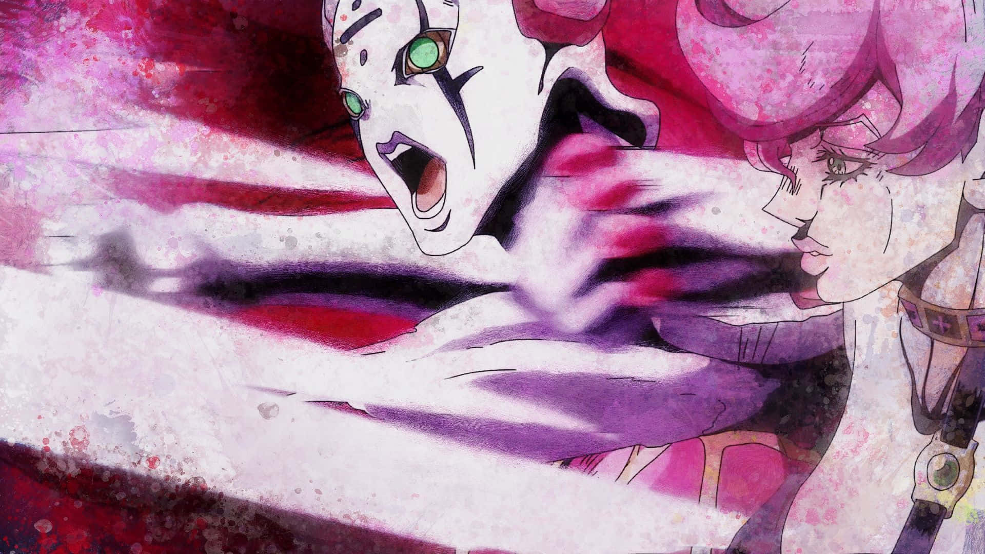 Trish Una, pink hair, green eyes, Full HD Desktop Wallpaper
