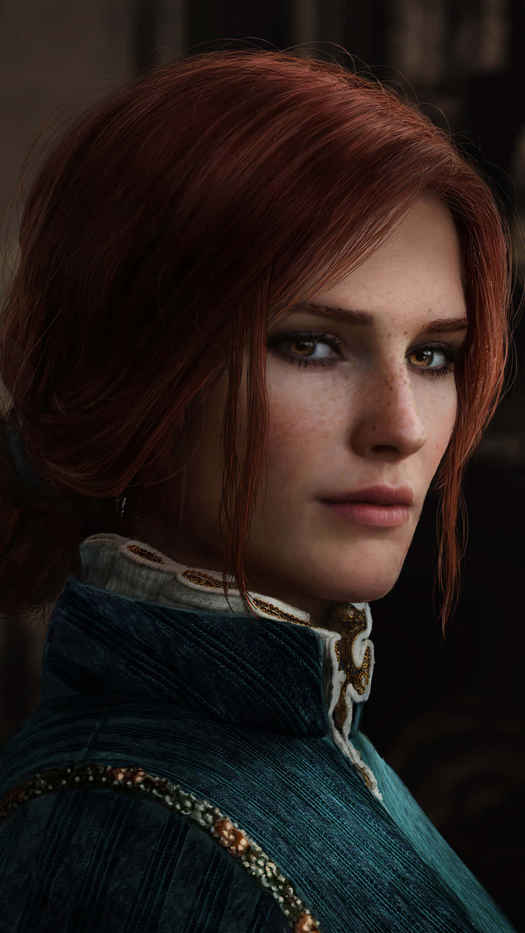 Triss Merigold, red hair, freckles, Full HD Phone Wallpaper