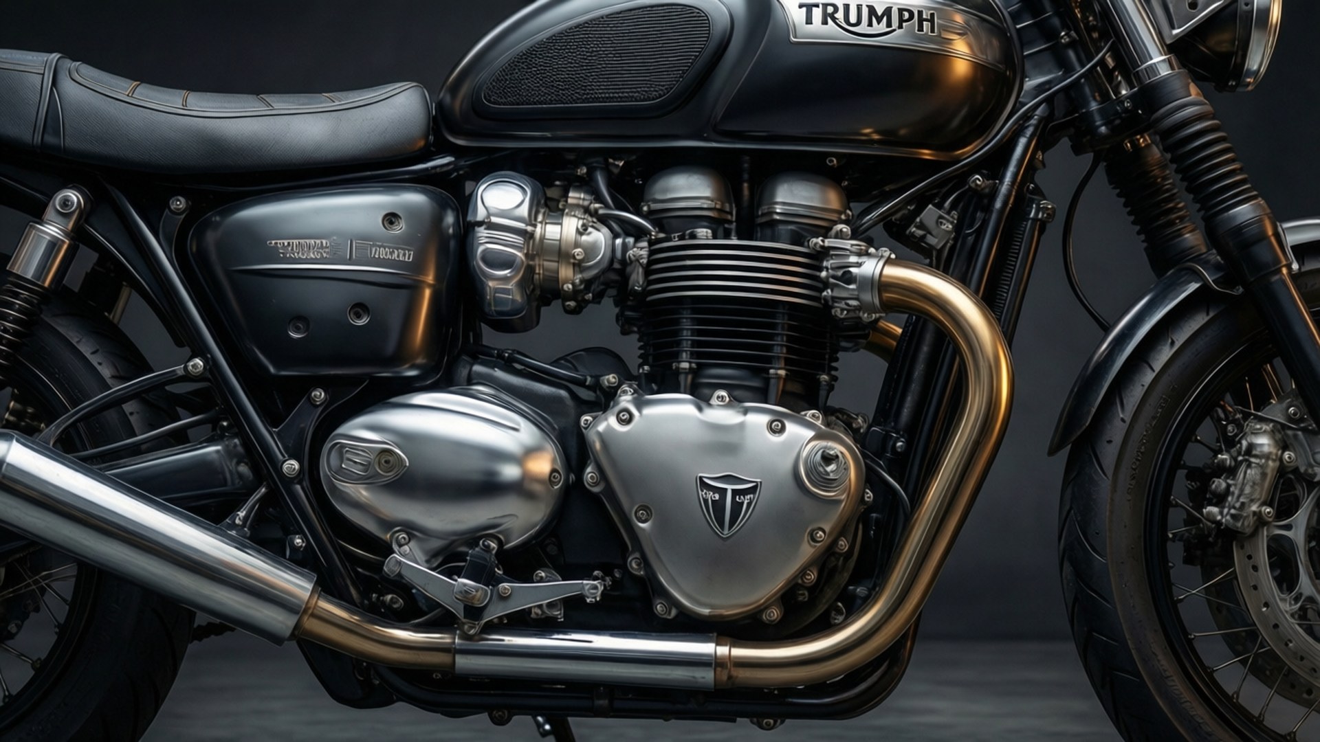 Triumph, Triumph bonneville, black, Full HD Desktop Wallpaper