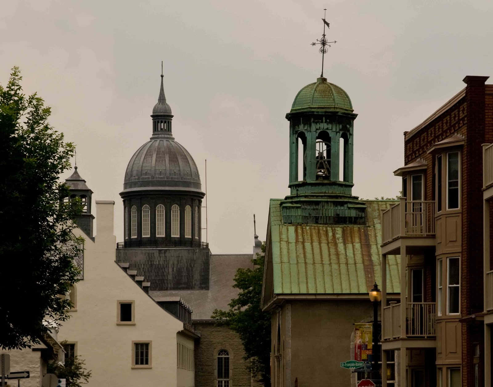 Trois Rivieres, historic church domes, bell towers, HD Desktop Wallpaper