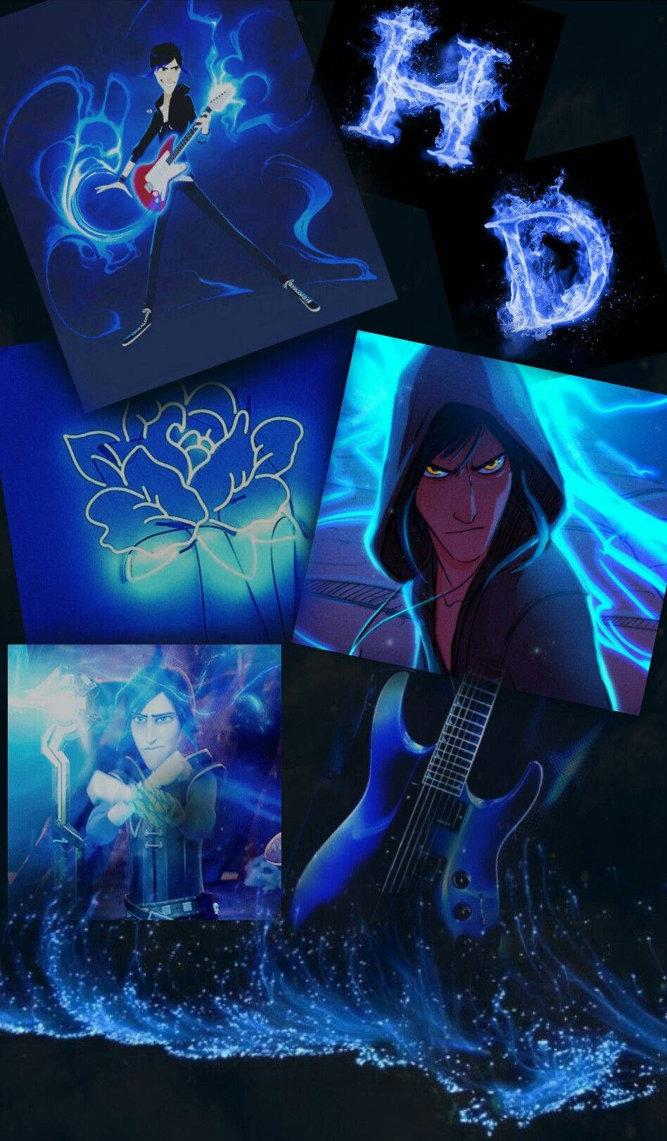 Trollhunters Tales of Arcadia, douxie collage, electric guitar players, HD Phone Wallpaper
