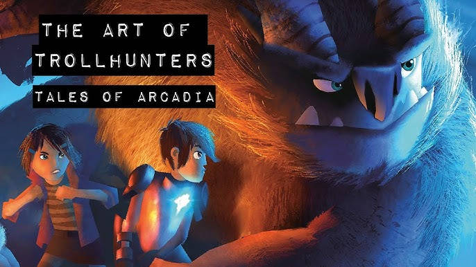 Trollhunters: Tales of Arcadia, young adventurers, towering menacing troll, SD Desktop Wallpaper