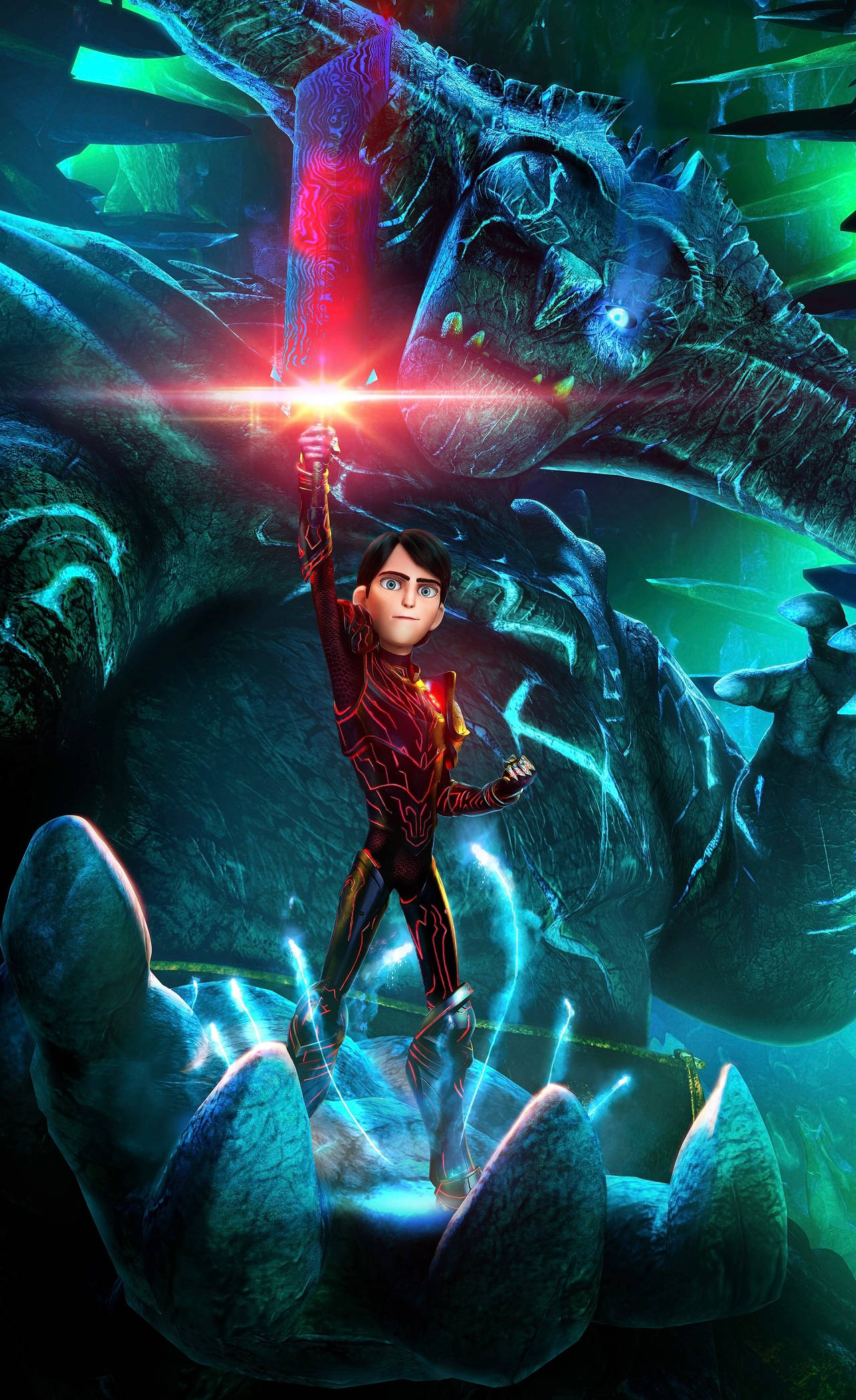 Trollhunters Tales of Arcadia, giant troll, glowing suit, Full HD Phone Wallpaper