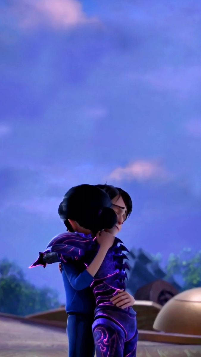 Trollhunters Tales of Arcadia, twilight sky, soft purple clouds, SD Phone Wallpaper