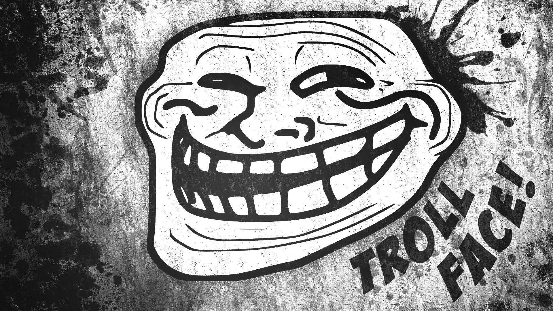 Trollhunters, troll face, black and white, Full HD Desktop Wallpaper