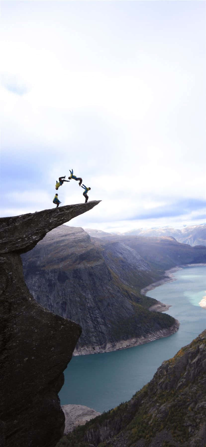 Trolltunga, cliff edge, deep fjord, HD Phone Wallpaper