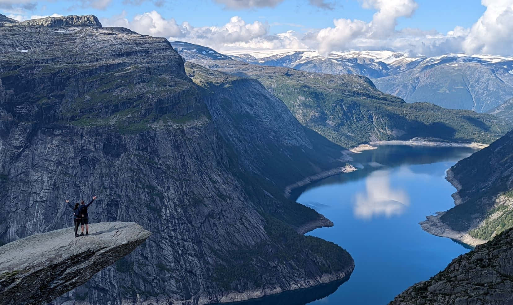 Trolltunga, mountain view, fjord, HD Desktop Wallpaper