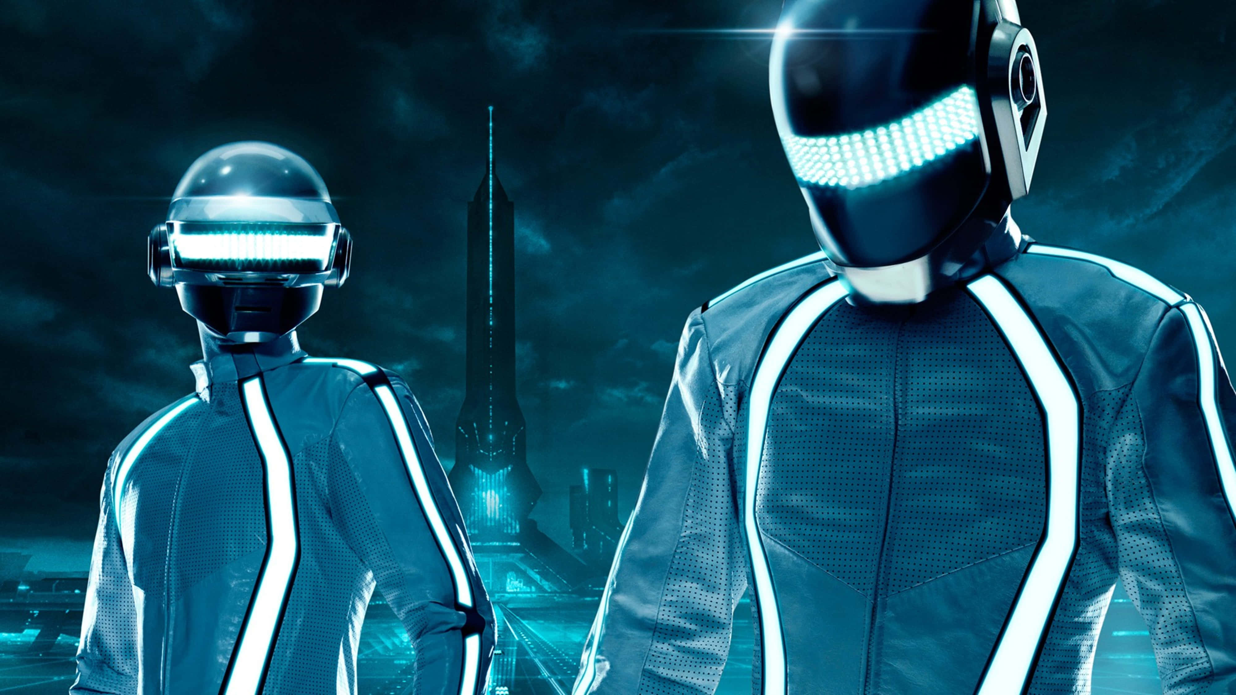 Tron, 4K, neon-lit tower, 4K Desktop Wallpaper