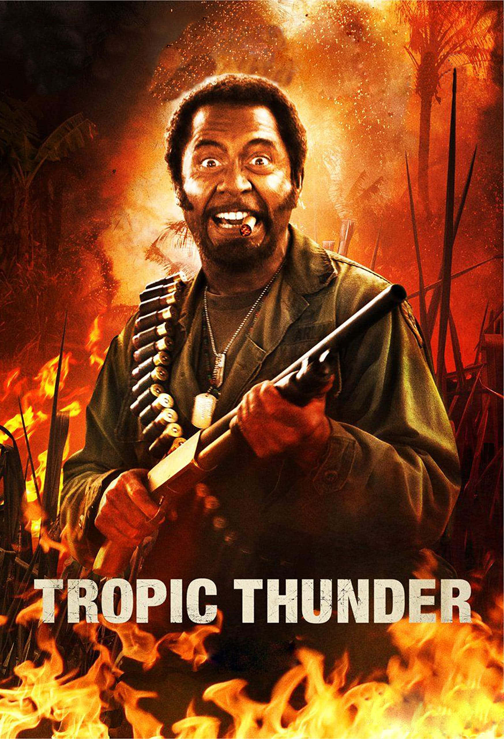 Tropic Thunder, movie poster, cigar, 2K Phone Wallpaper