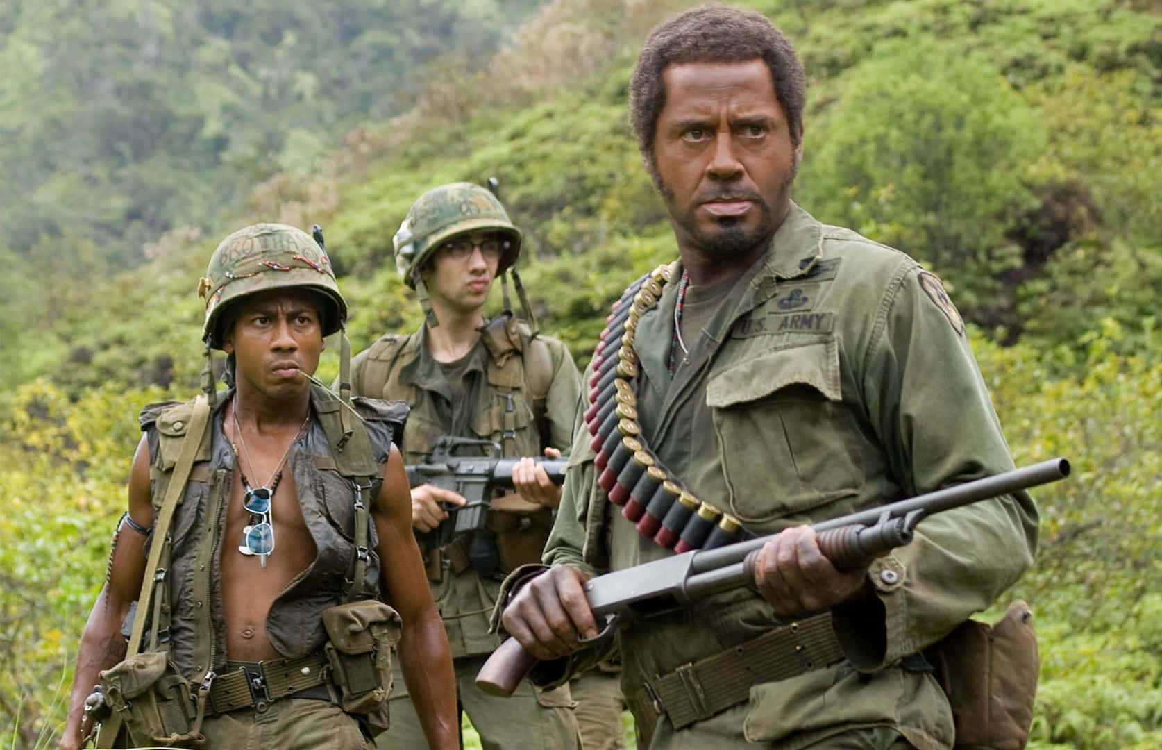 Tropic Thunder, jungle patrol, olive drab uniforms, HD Desktop Wallpaper