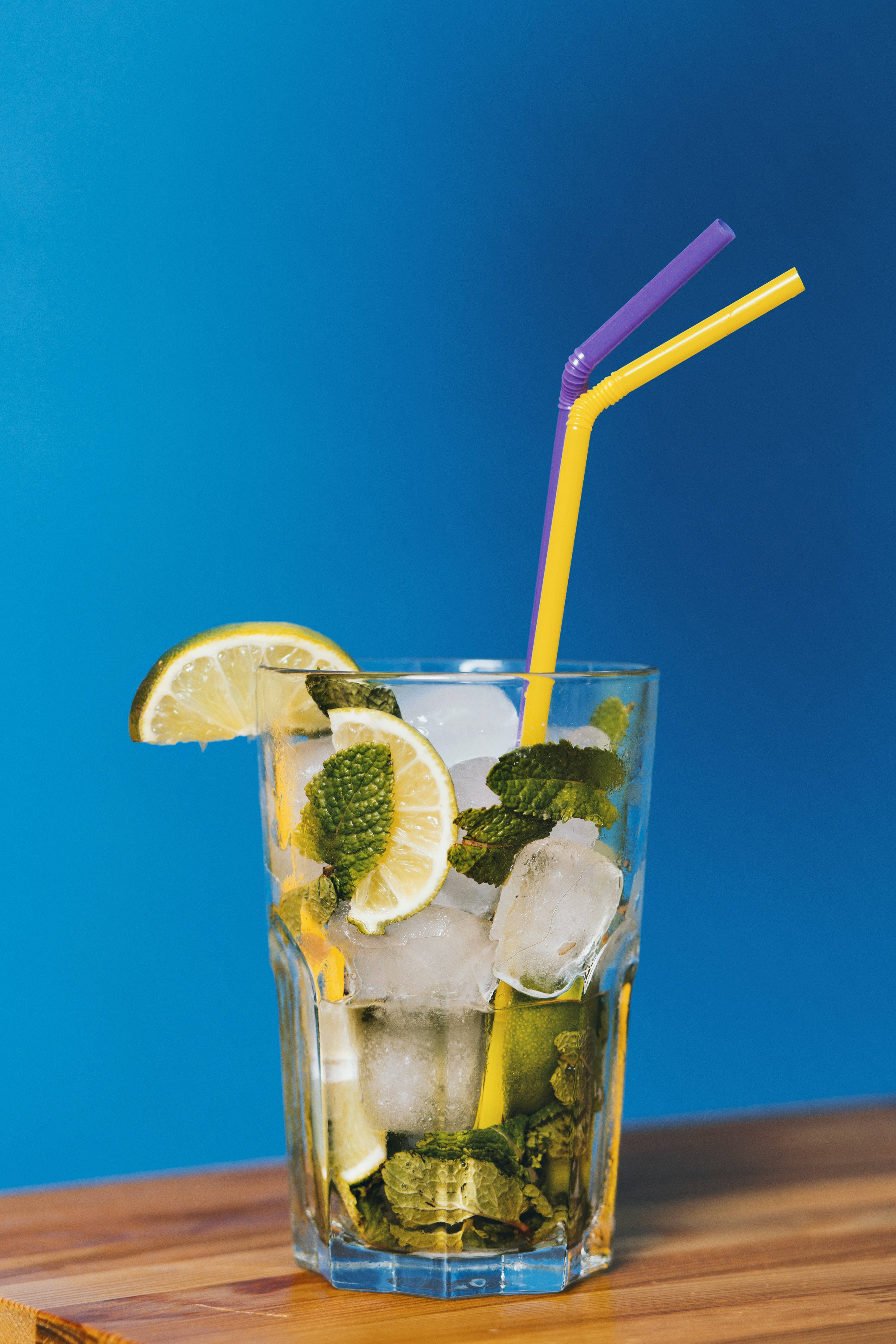 mojito, lime slices, mint leaves, 5K Phone Wallpaper