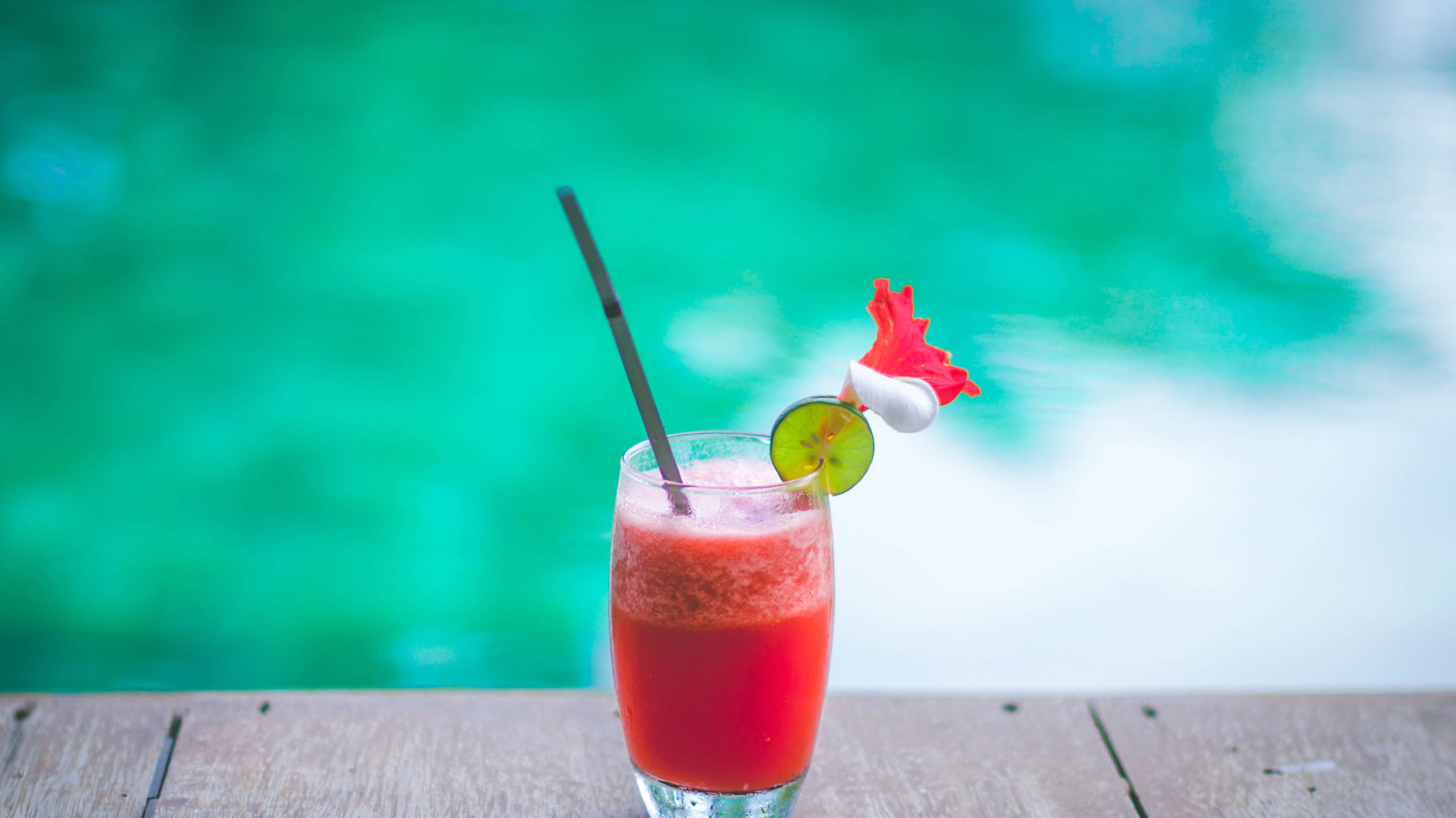 watermelon smoothie, tropical drink, lime, 4K Desktop Wallpaper