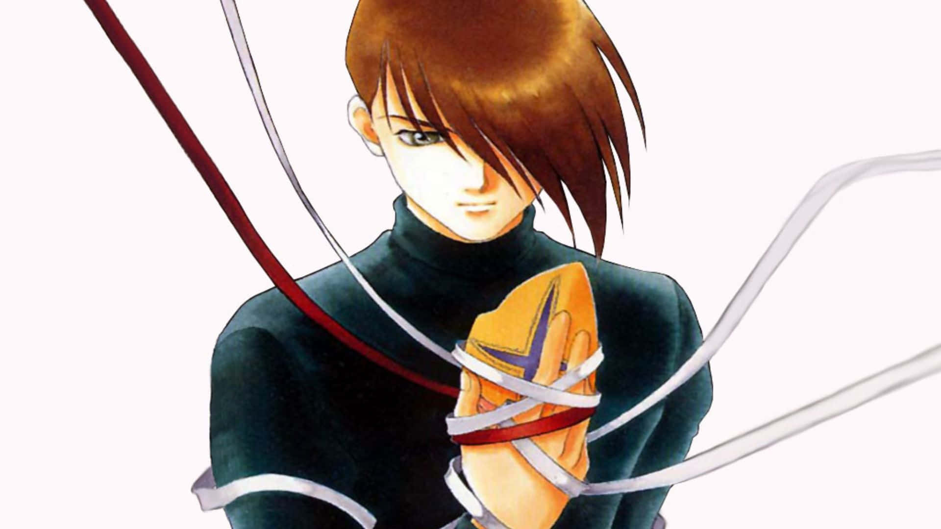 Trowa Barton, brown hair, yellow glove, Full HD Desktop Wallpaper