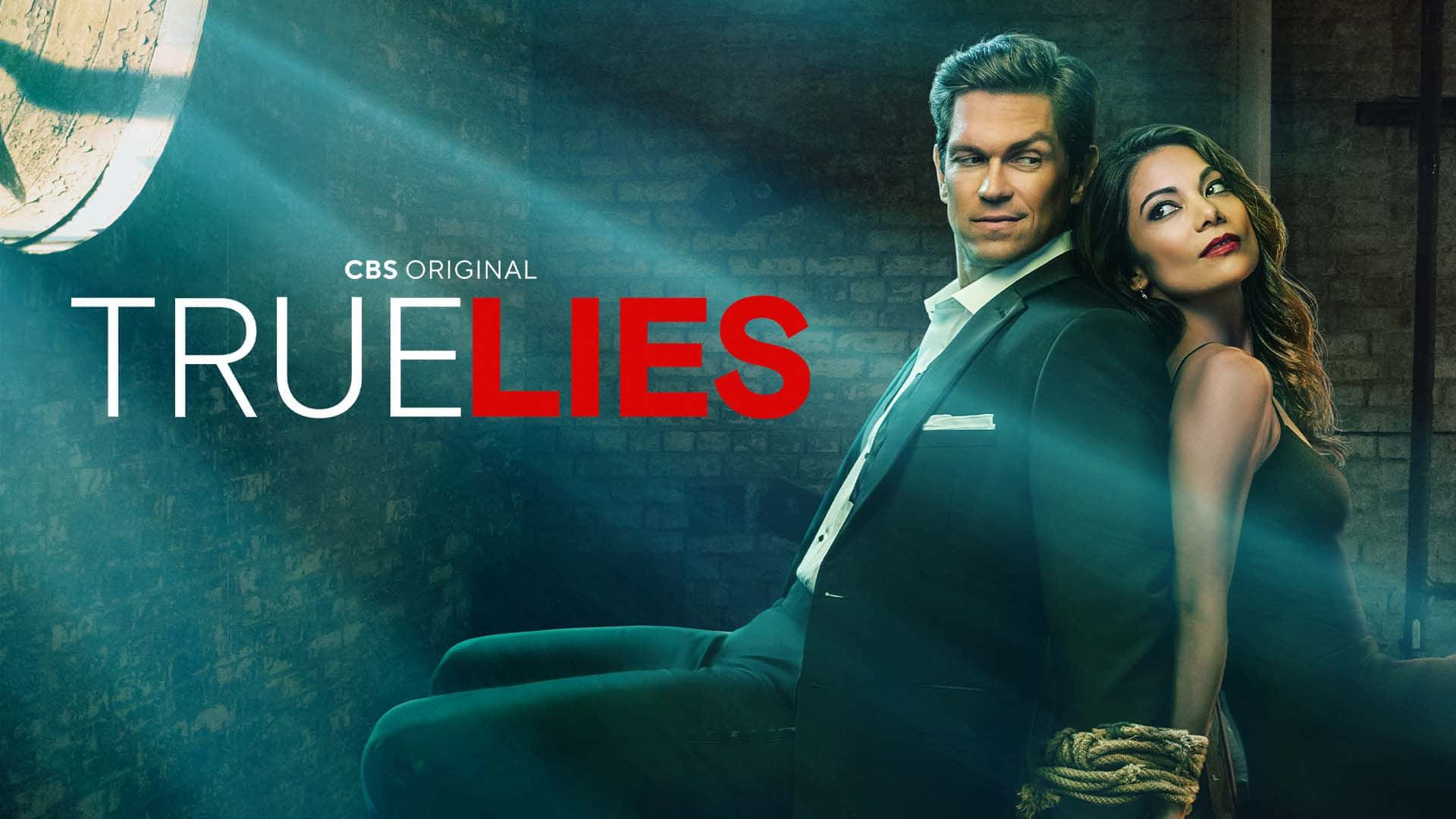 True Lies, dimly lit brick room, dramatic lighting, Full HD Desktop Wallpaper
