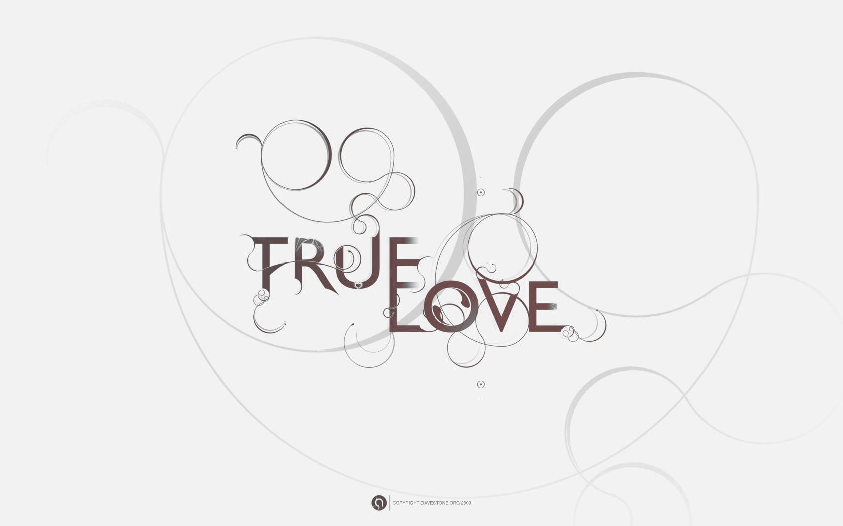 TRUE LOVE, brown, swirling decorative lines, HD Desktop Wallpaper