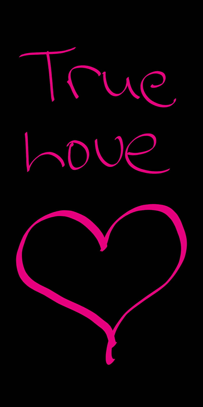 True Love, drippy heart, vivid pink, HD Phone Wallpaper