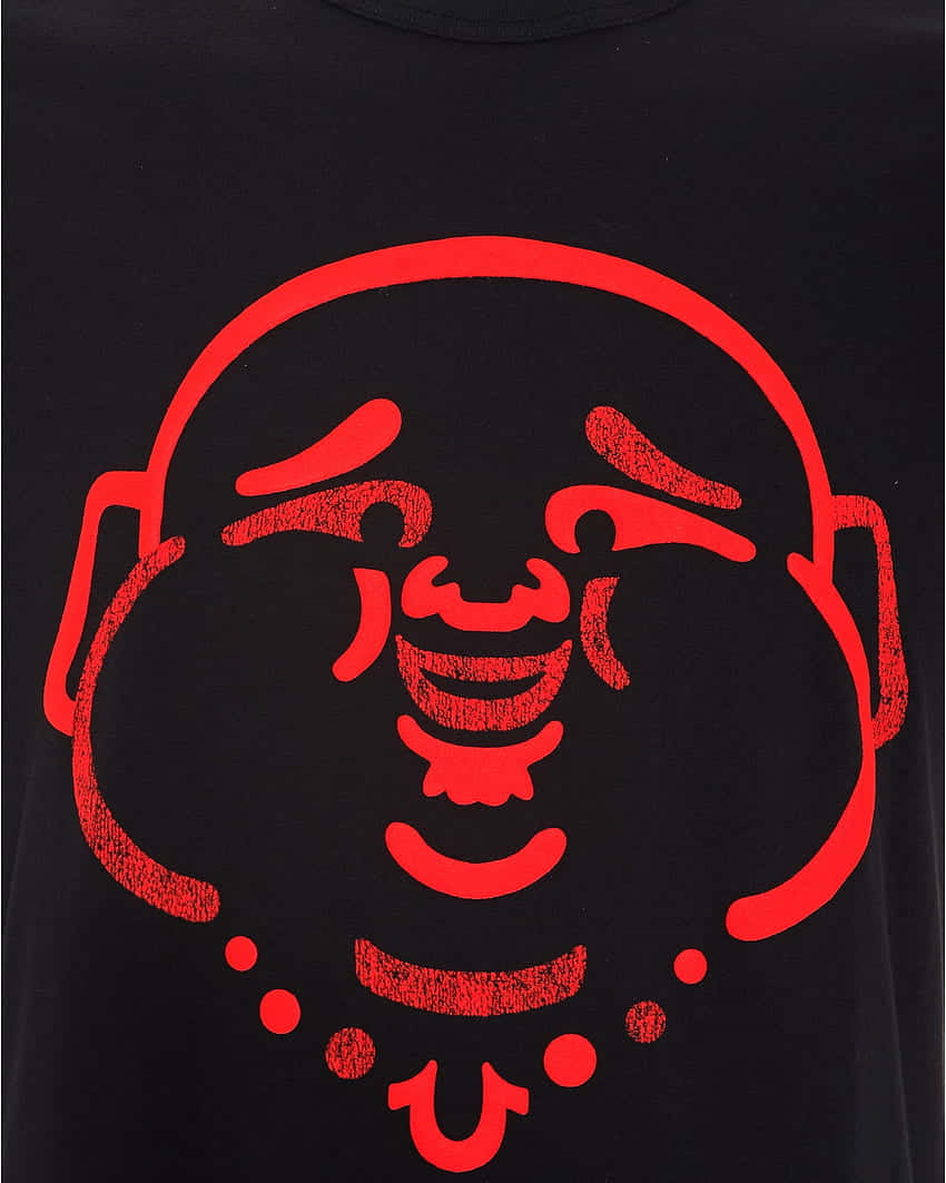 True Religion, black t-shirt, bold red graphic, SD Phone Wallpaper