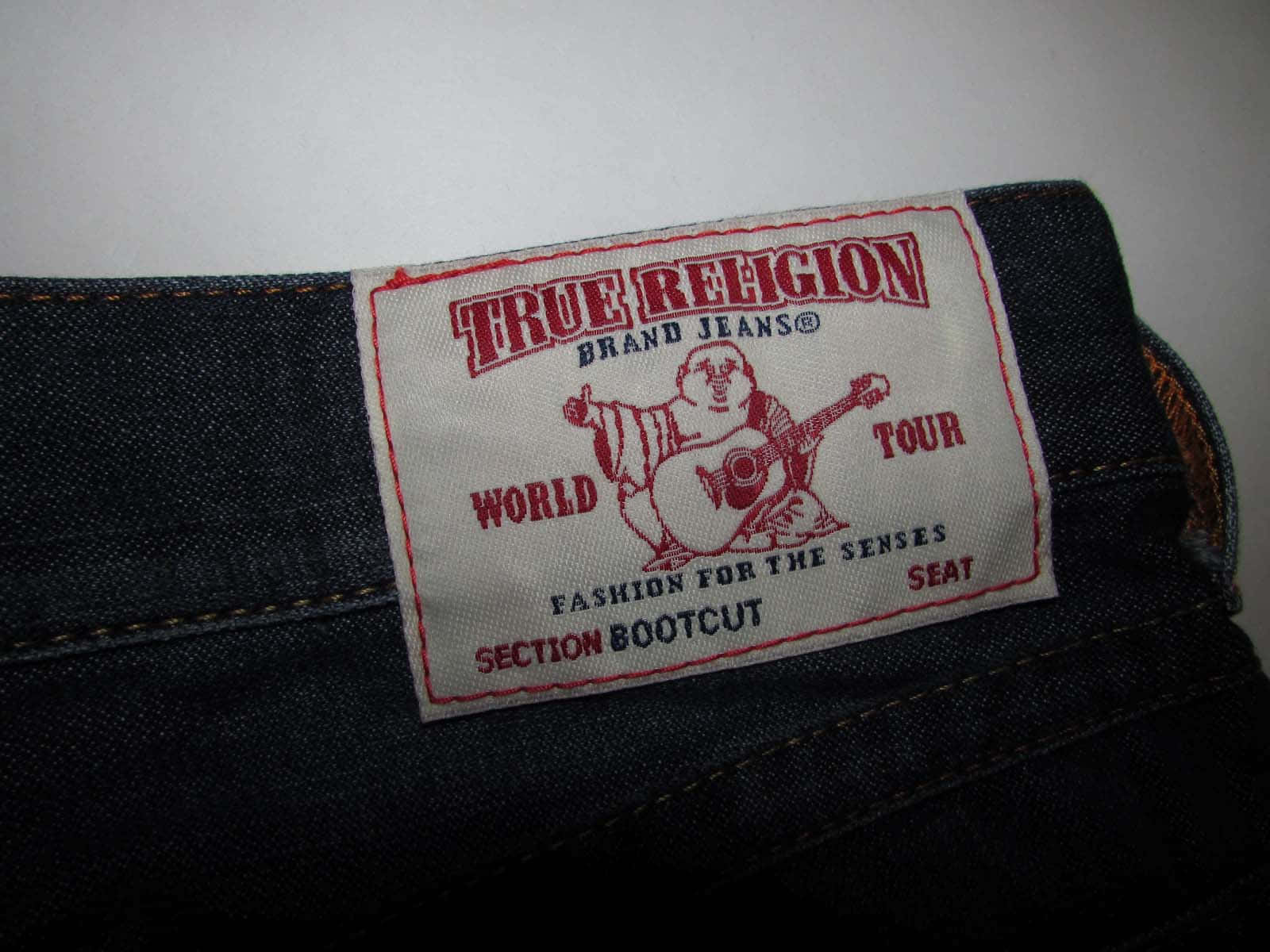 True Religion, red Buddha, guitar, HD Desktop Wallpaper