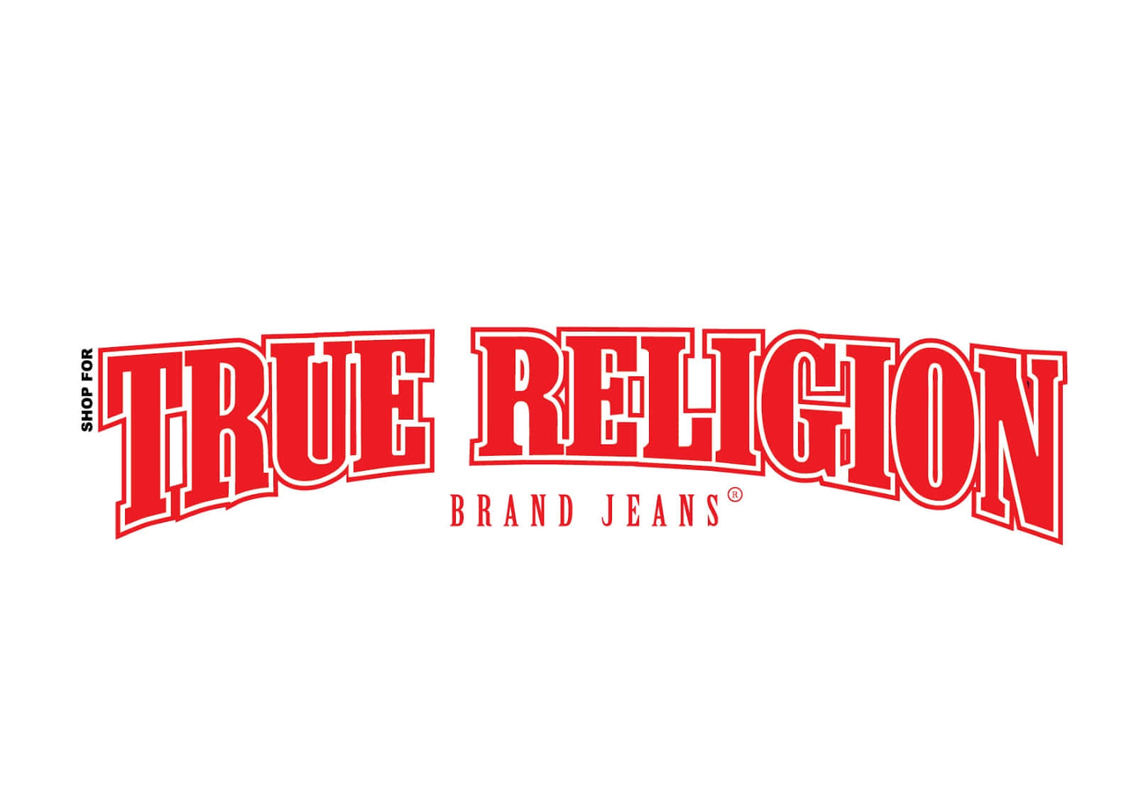 True Religion, red, white outline, HD Desktop Wallpaper