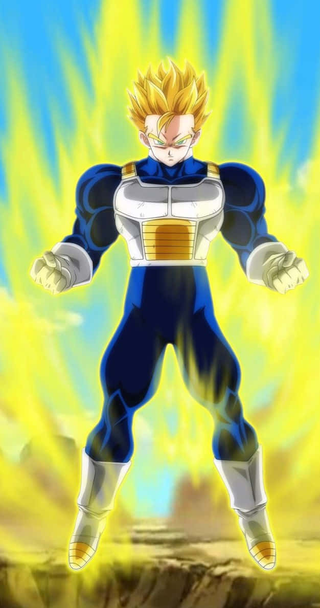 Trunks Phone, spiky golden hair, blue armor, SD Phone Wallpaper