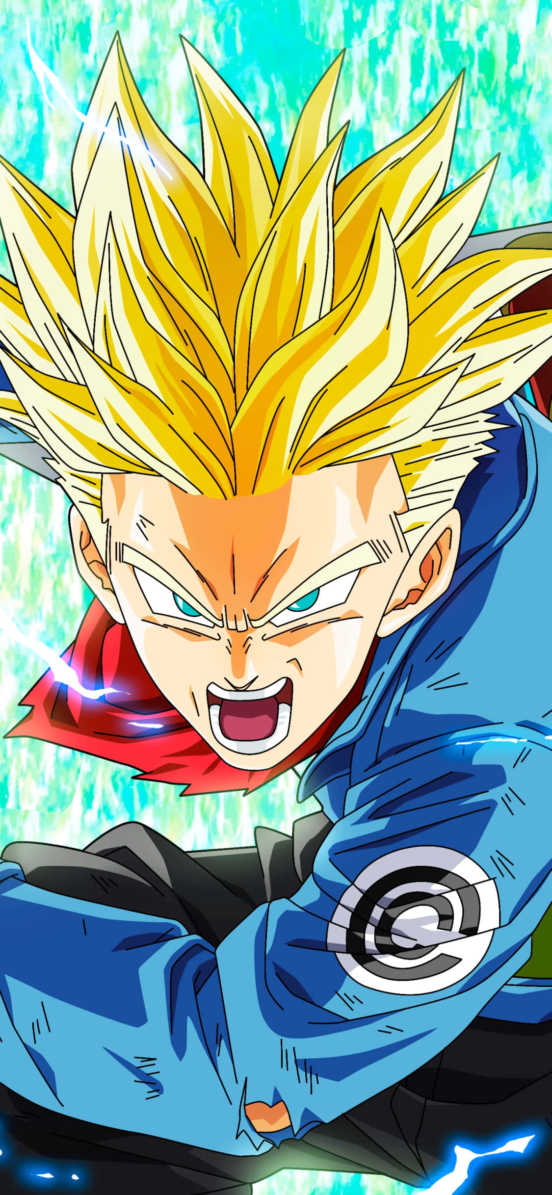 Trunks Phone, anime warrior, spiky golden hair, Full HD Phone Wallpaper