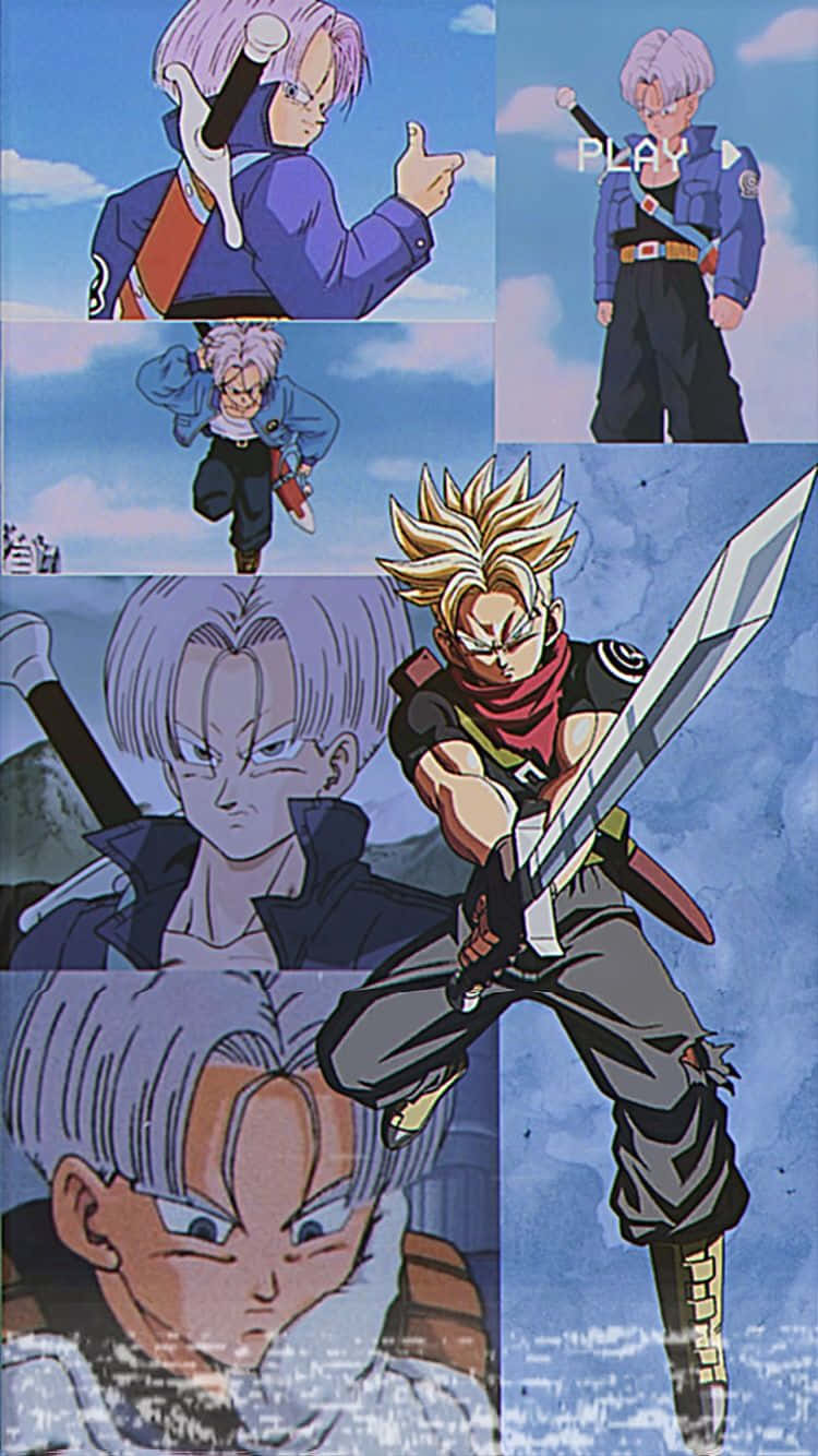 Trunks, sword, blue sky, HD Phone Wallpaper