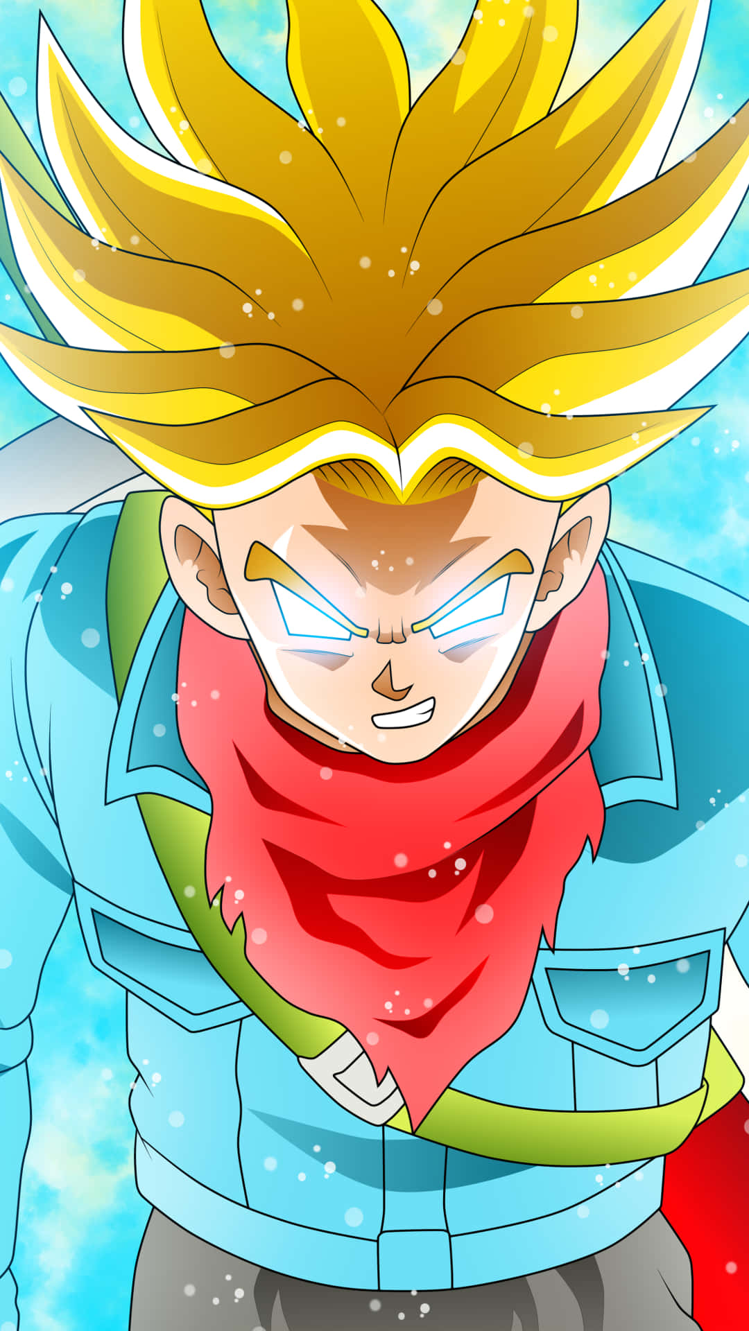 Trunks Phone, anime warrior, spiky golden hair, Full HD Phone Wallpaper
