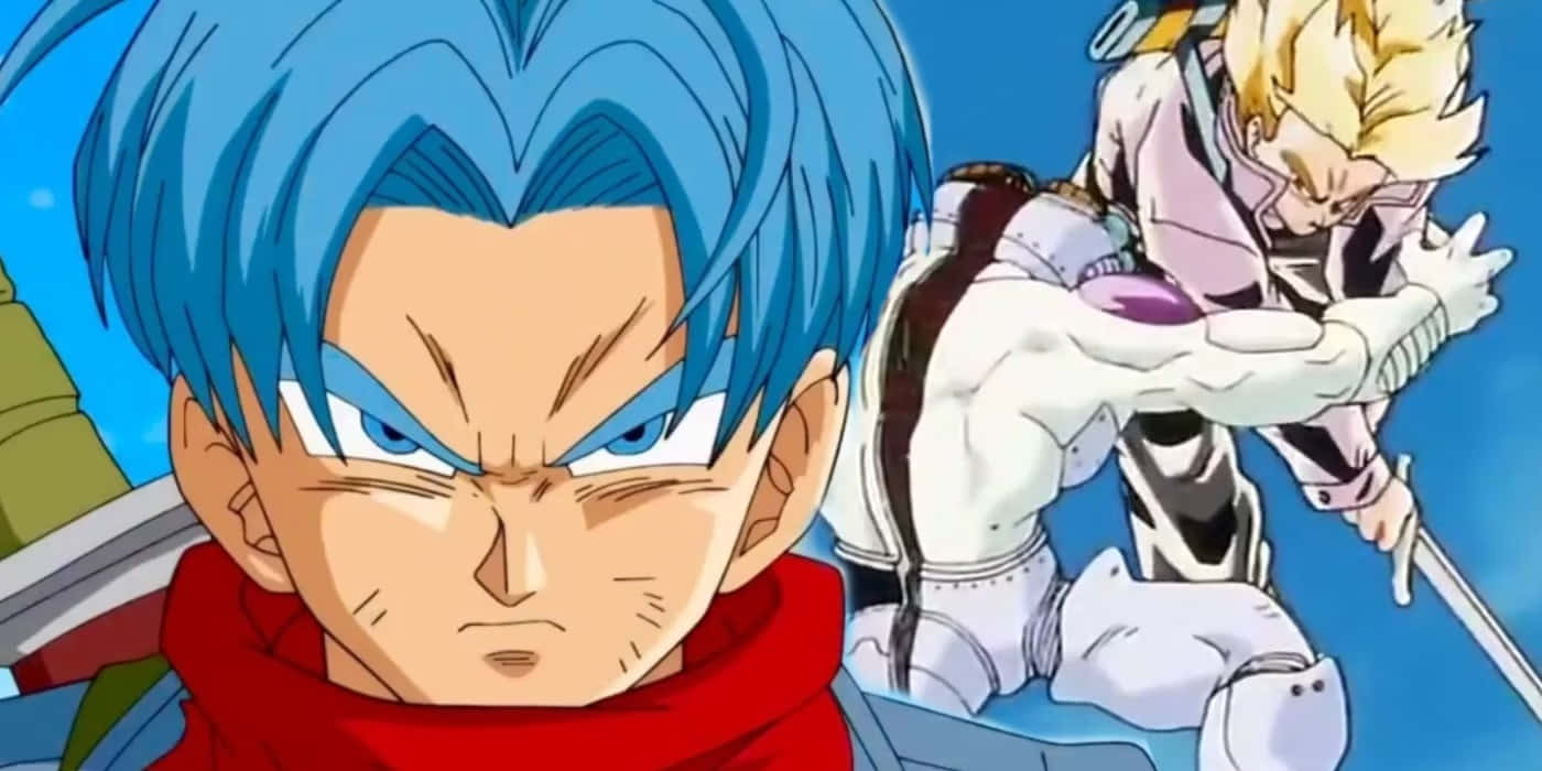 Trunks, Frieza, blue-haired anime warrior, HD Desktop Wallpaper