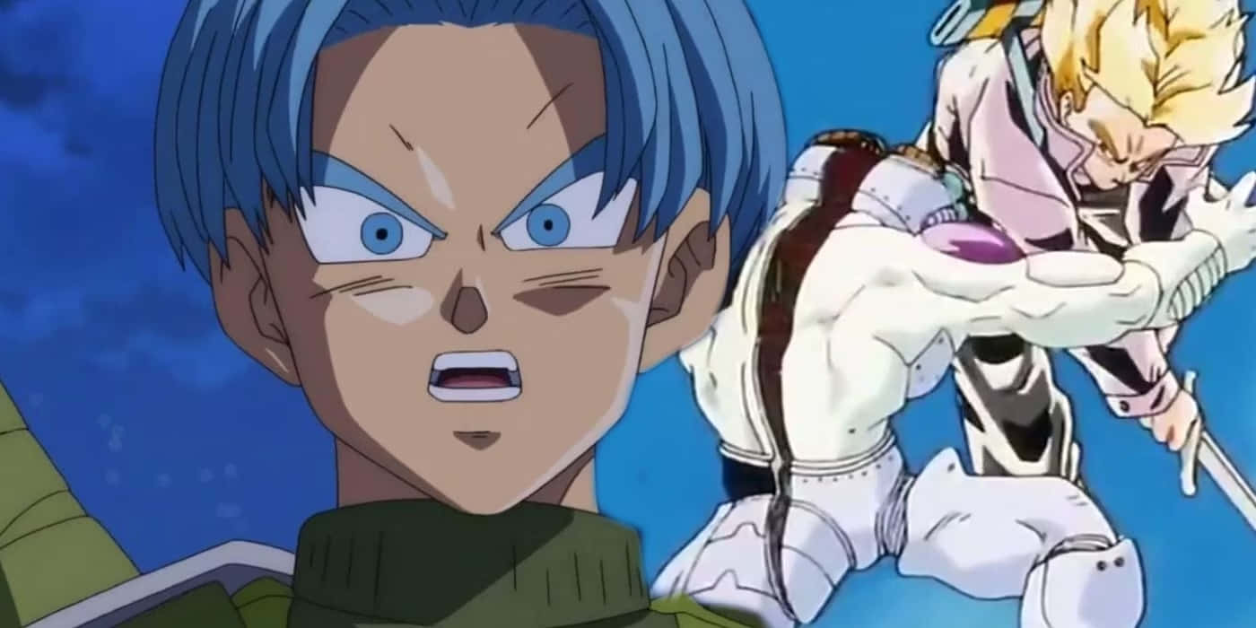 Trunks, Frieza, blue-haired anime warrior, HD Desktop Wallpaper