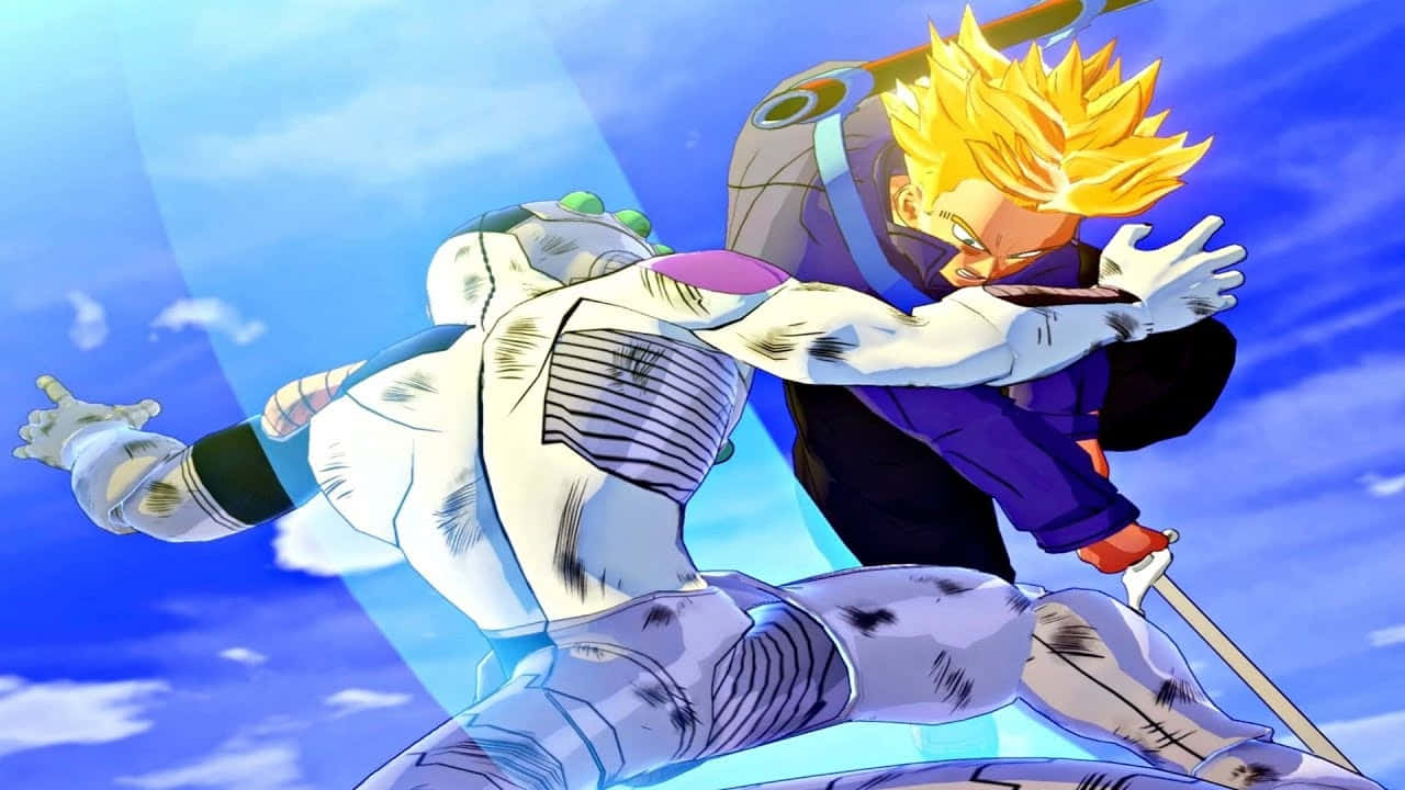 Trunks, Frieza, spiky yellow hair, HD Desktop Wallpaper