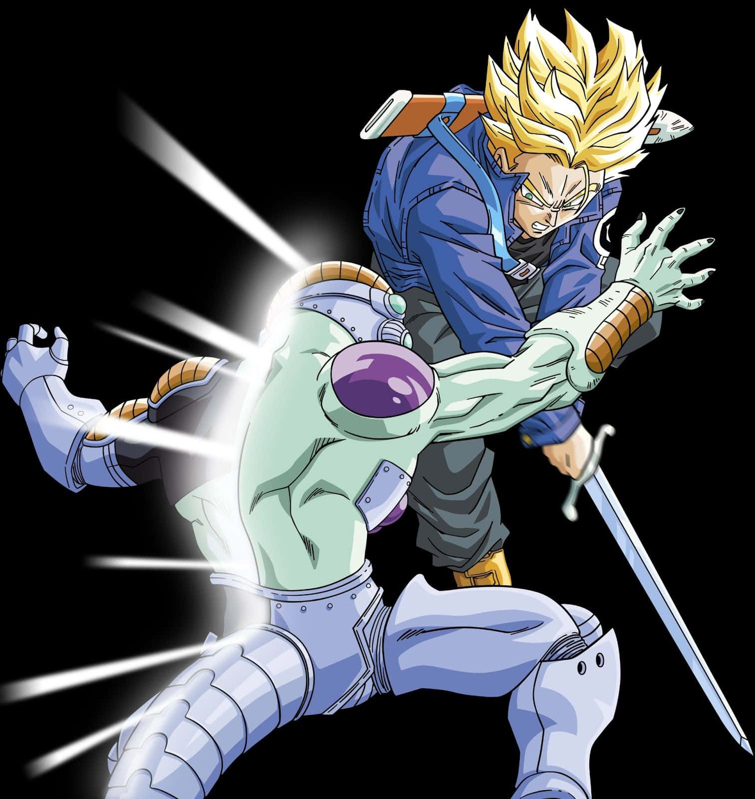 Trunks, Frieza, spiky-haired anime warrior, HD Phone Wallpaper