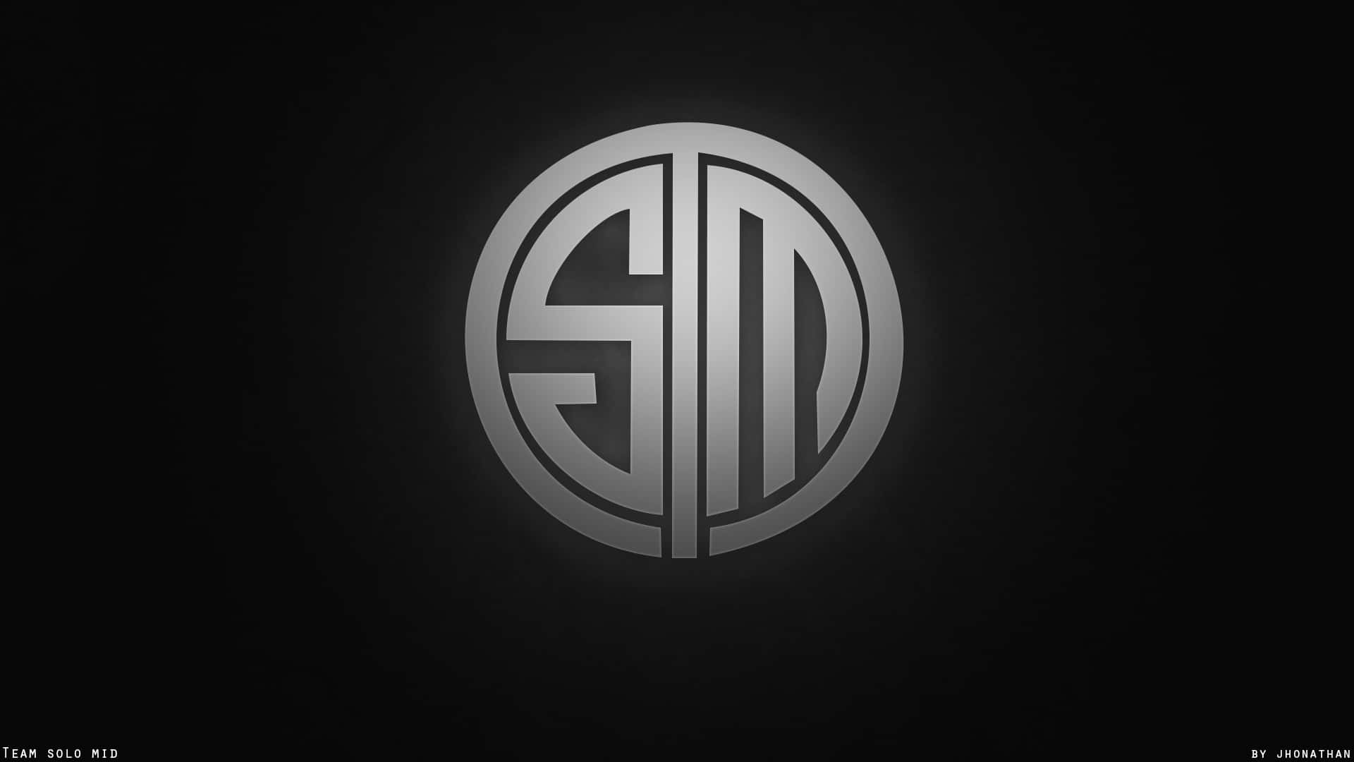 TSM, sleek silver circular logo, stylized letters, Full HD Desktop Wallpaper