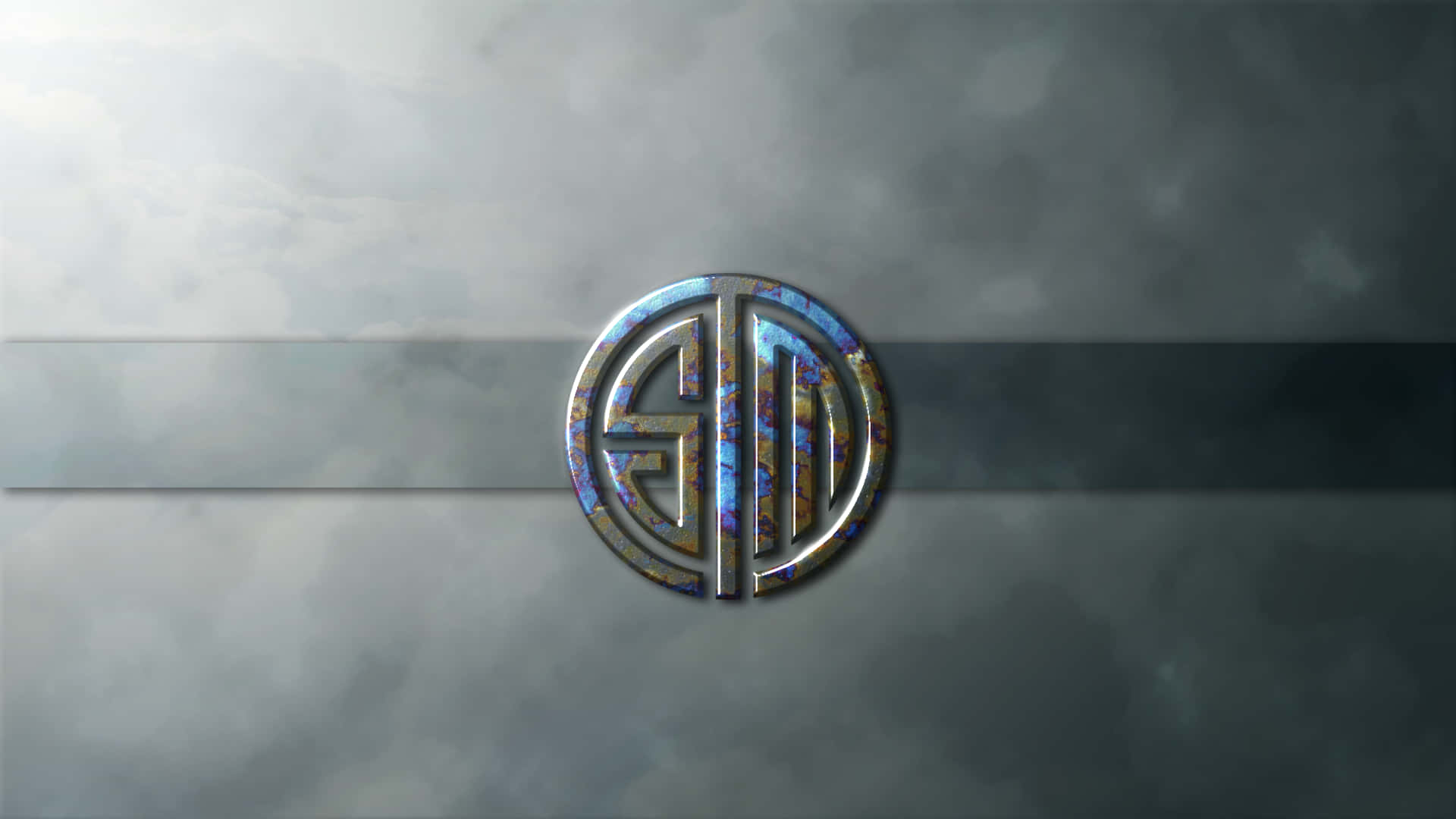 TSM, metallic circular emblem, intricate patterns, Full HD Desktop Wallpaper