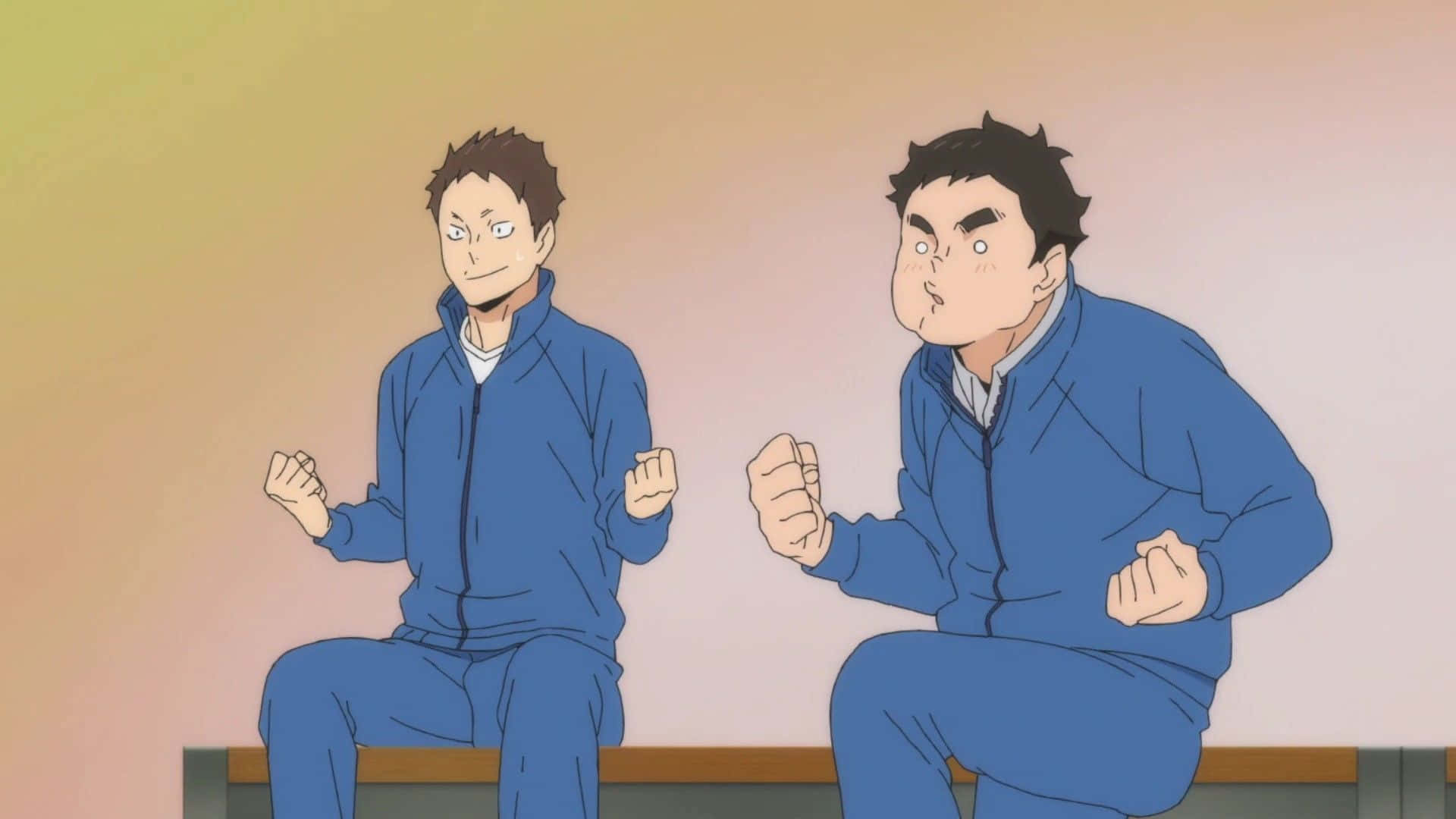 Tsubakihara, 1920 x 1080, blue tracksuits, Full HD Desktop Wallpaper