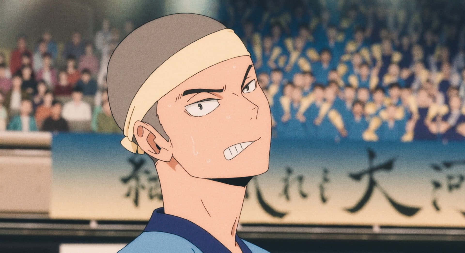 Tsubakihara, anime volleyball player, headband, Full HD Desktop Wallpaper