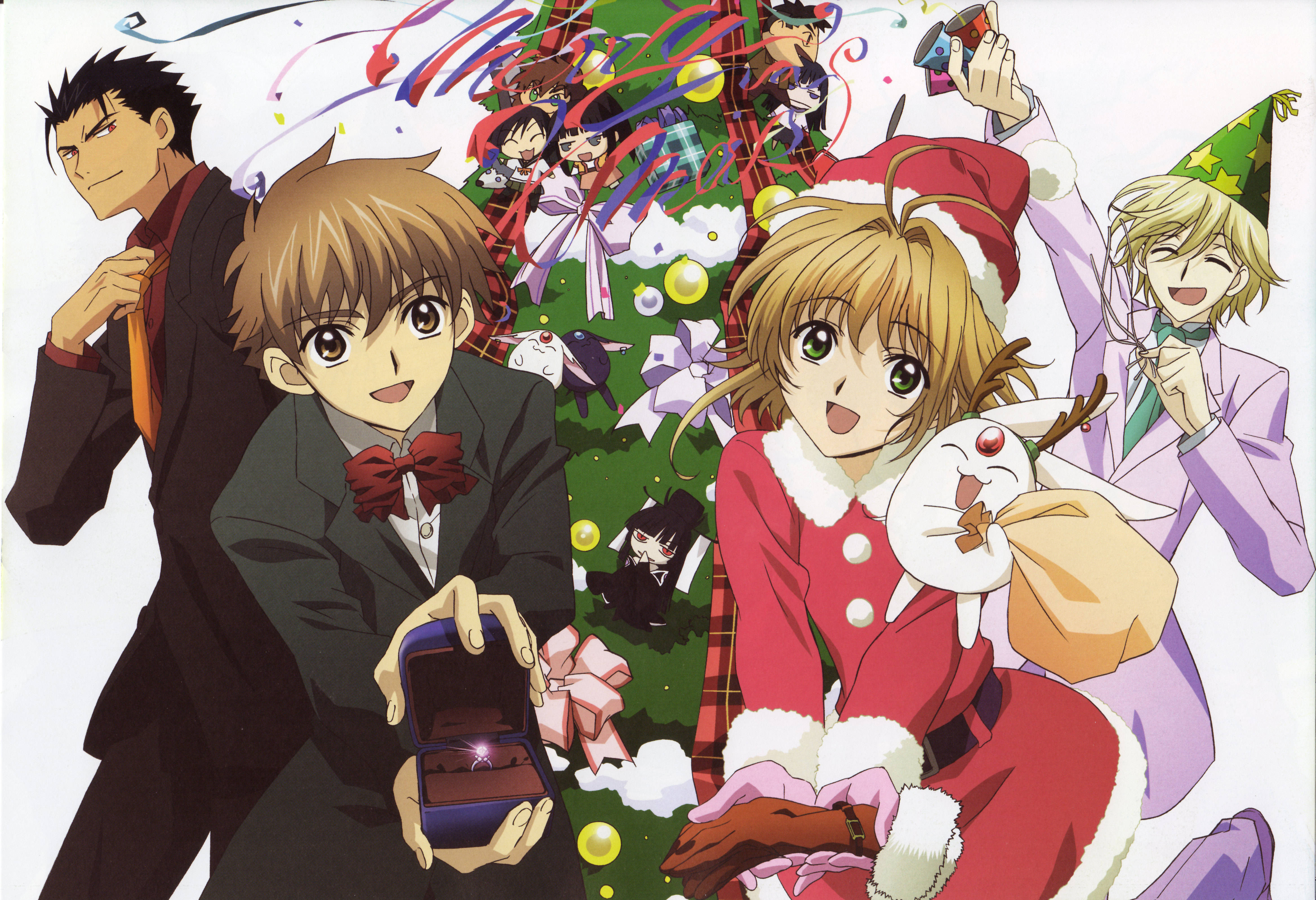 Tsubasa Reservoir Chronicle, Christmas, decorated tree, 4K Desktop Wallpaper