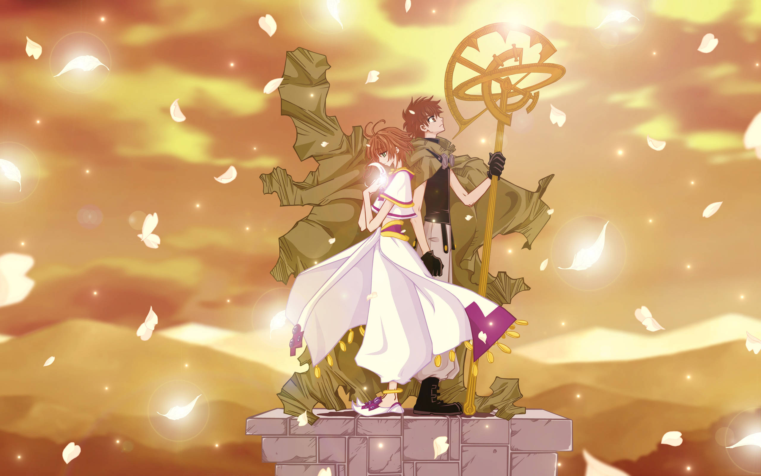 Tsubasa Reservoir Chronicle, tower, stone ruin, 2K Desktop Wallpaper