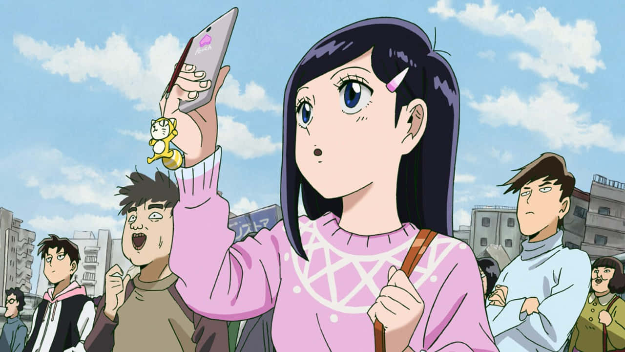 Tsubomi Takane, pink sweater, cat charm, HD Desktop Wallpaper