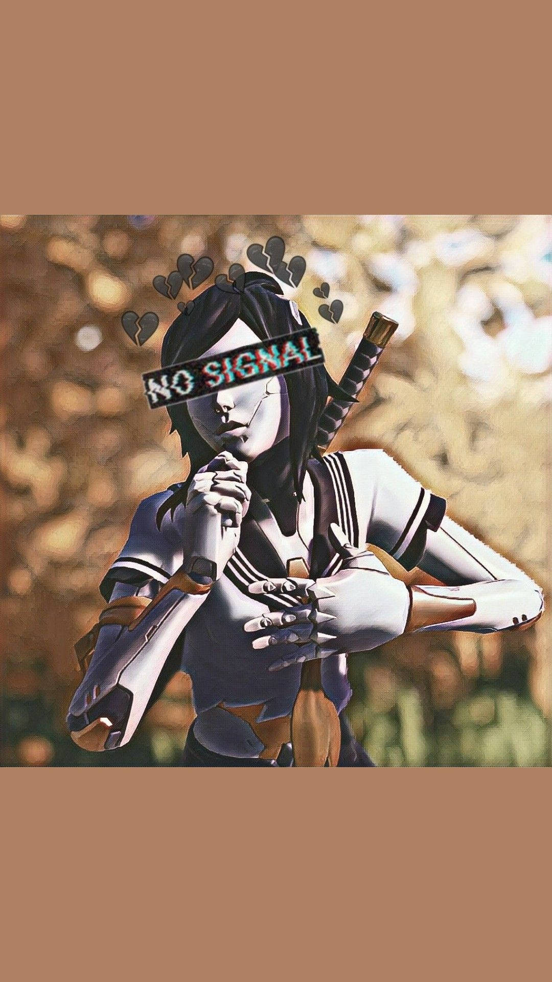 Tsuki Fortnite, anime girl, school uniform, Full HD Phone Wallpaper