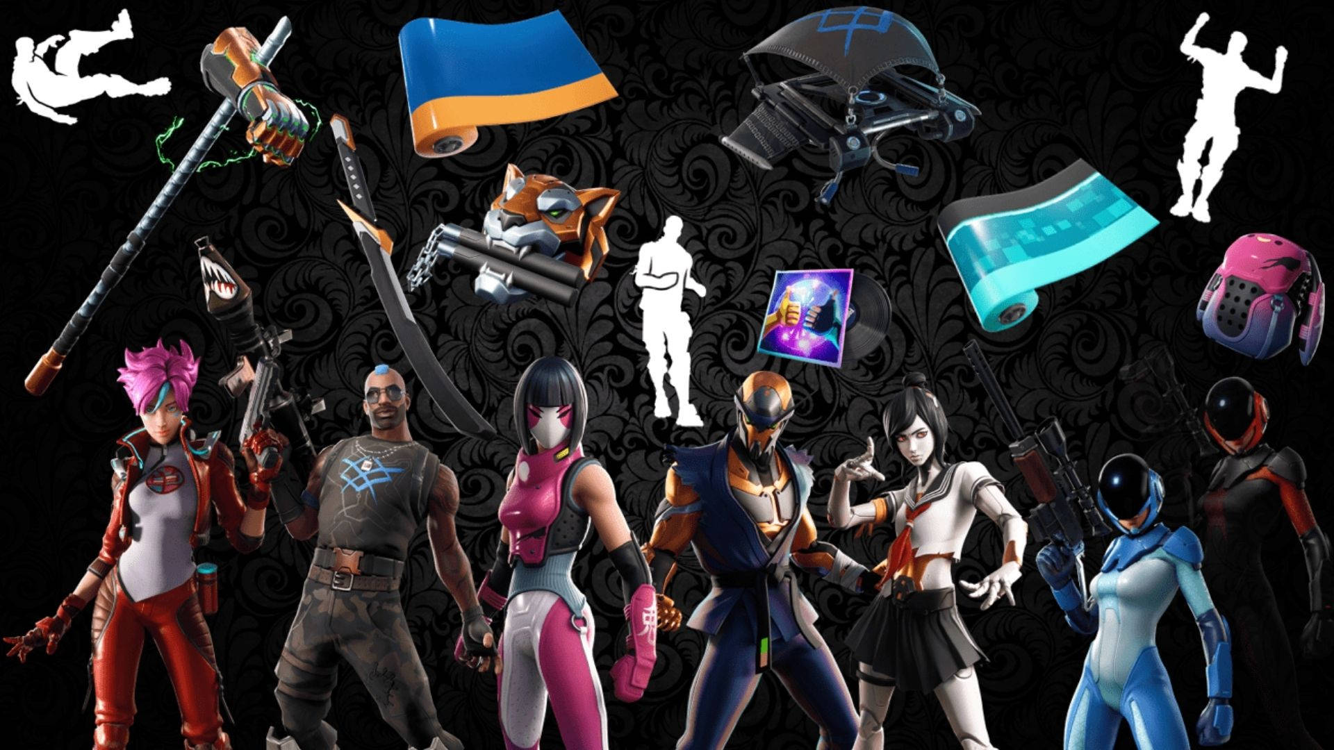 Tsuki, Fortnite, skin, Full HD Desktop Wallpaper