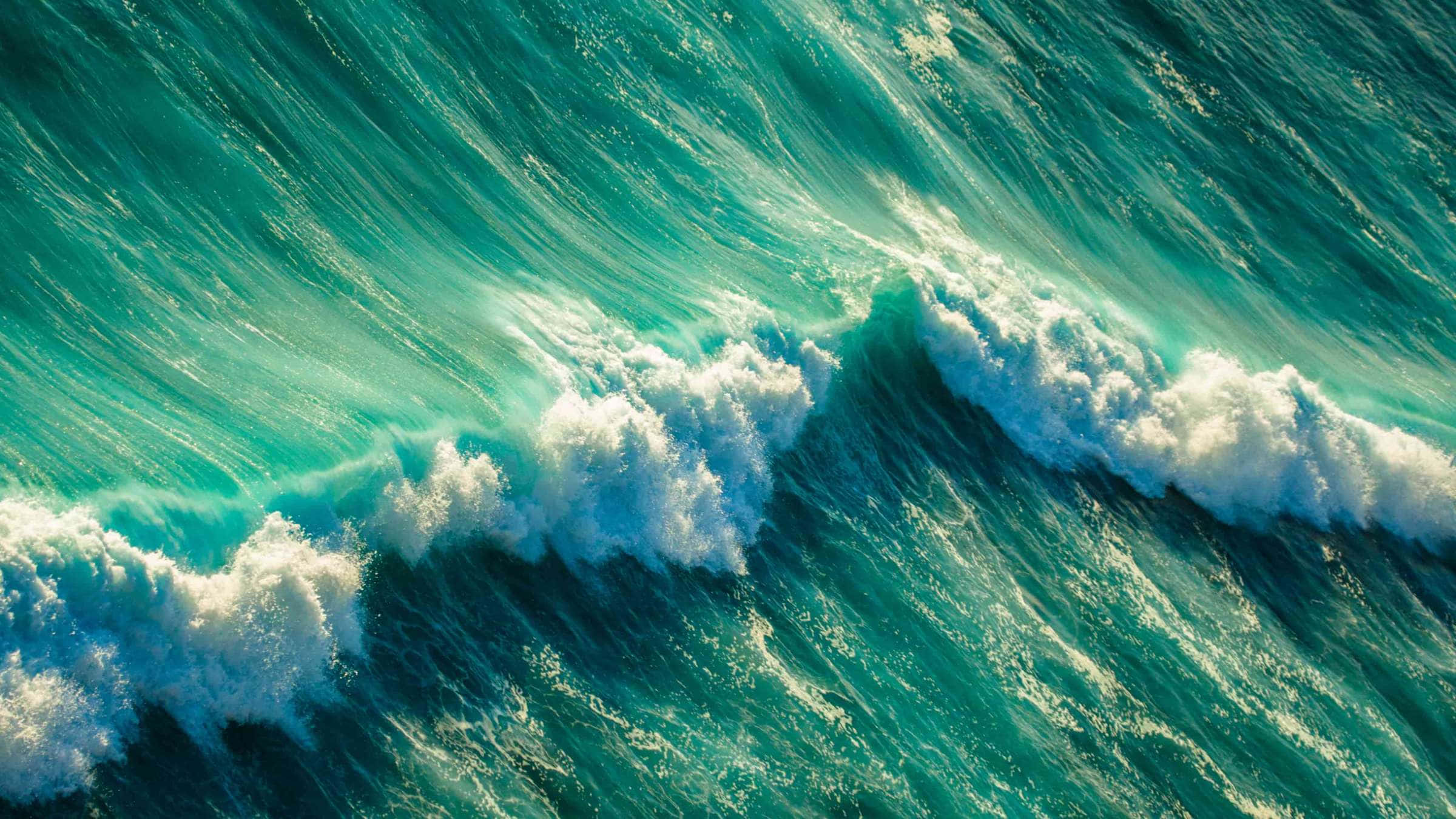 turquoise ocean wave, white foam, sunlit backdrop, Full HD Desktop Wallpaper