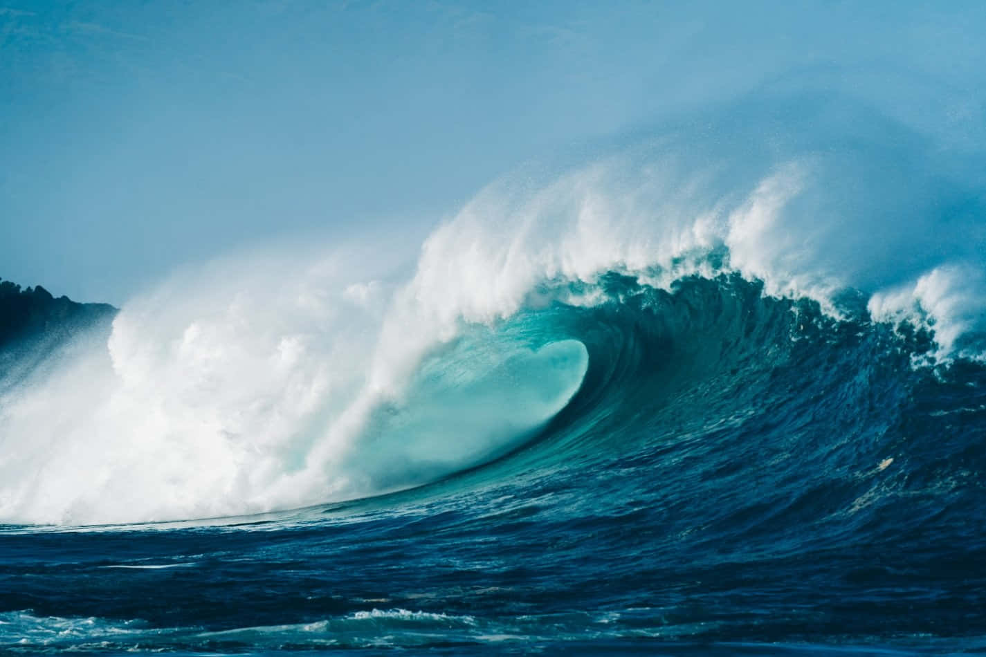 turquoise ocean wave, perfect barrel, white foam, HD Desktop Wallpaper