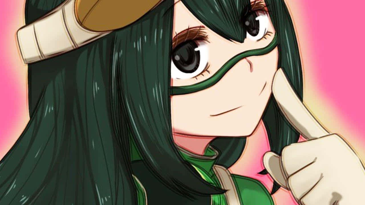 Tsuyu Asui, green hair, headband, HD Desktop Wallpaper