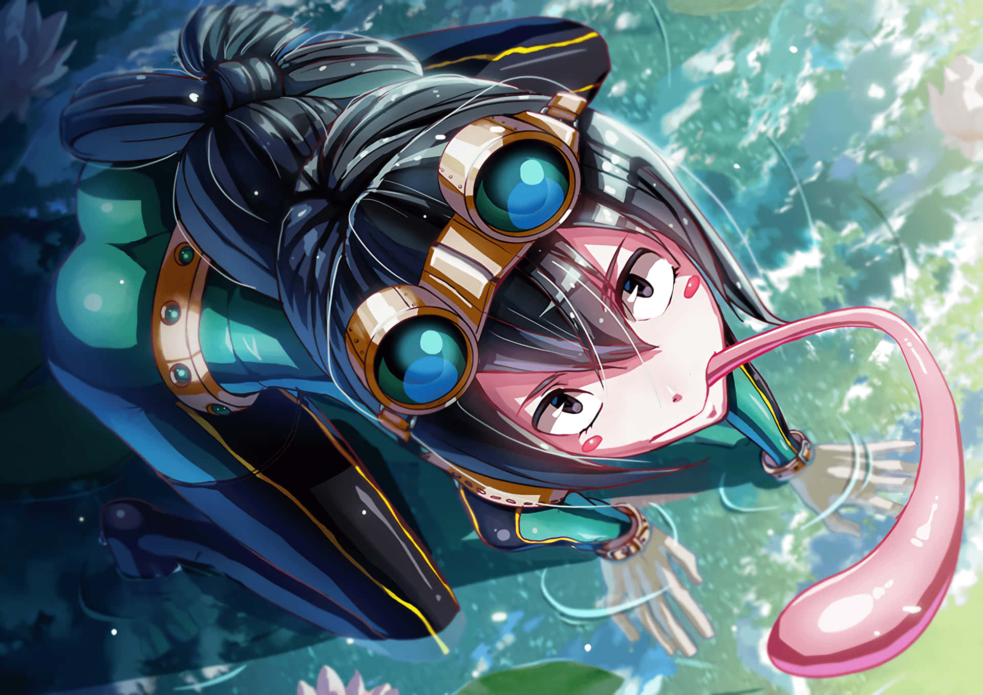 Tsuyu Asui, diving suit, goggles, Full HD Desktop Wallpaper