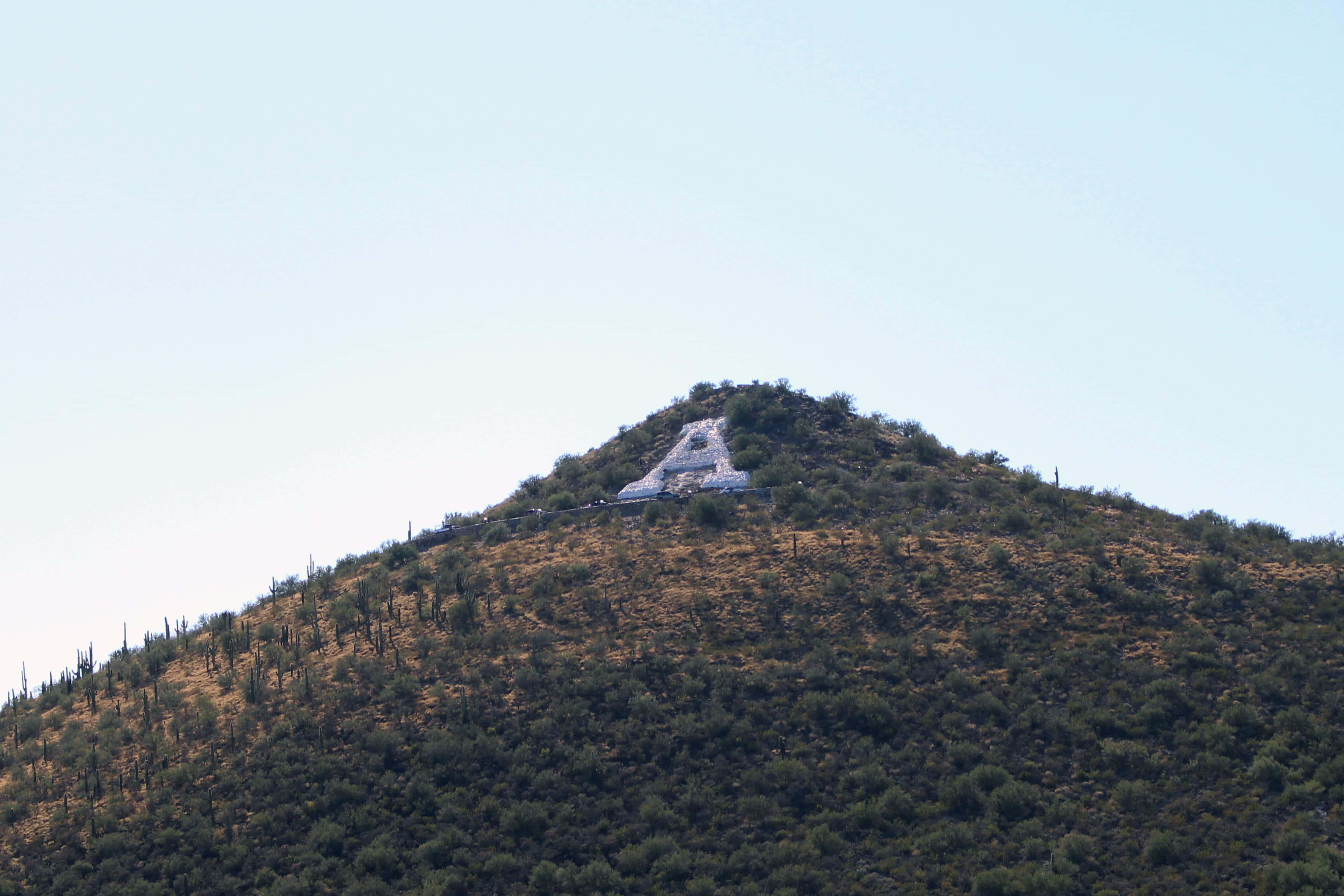 A Mountain, Tucson, white pyramid, 2K Desktop Wallpaper