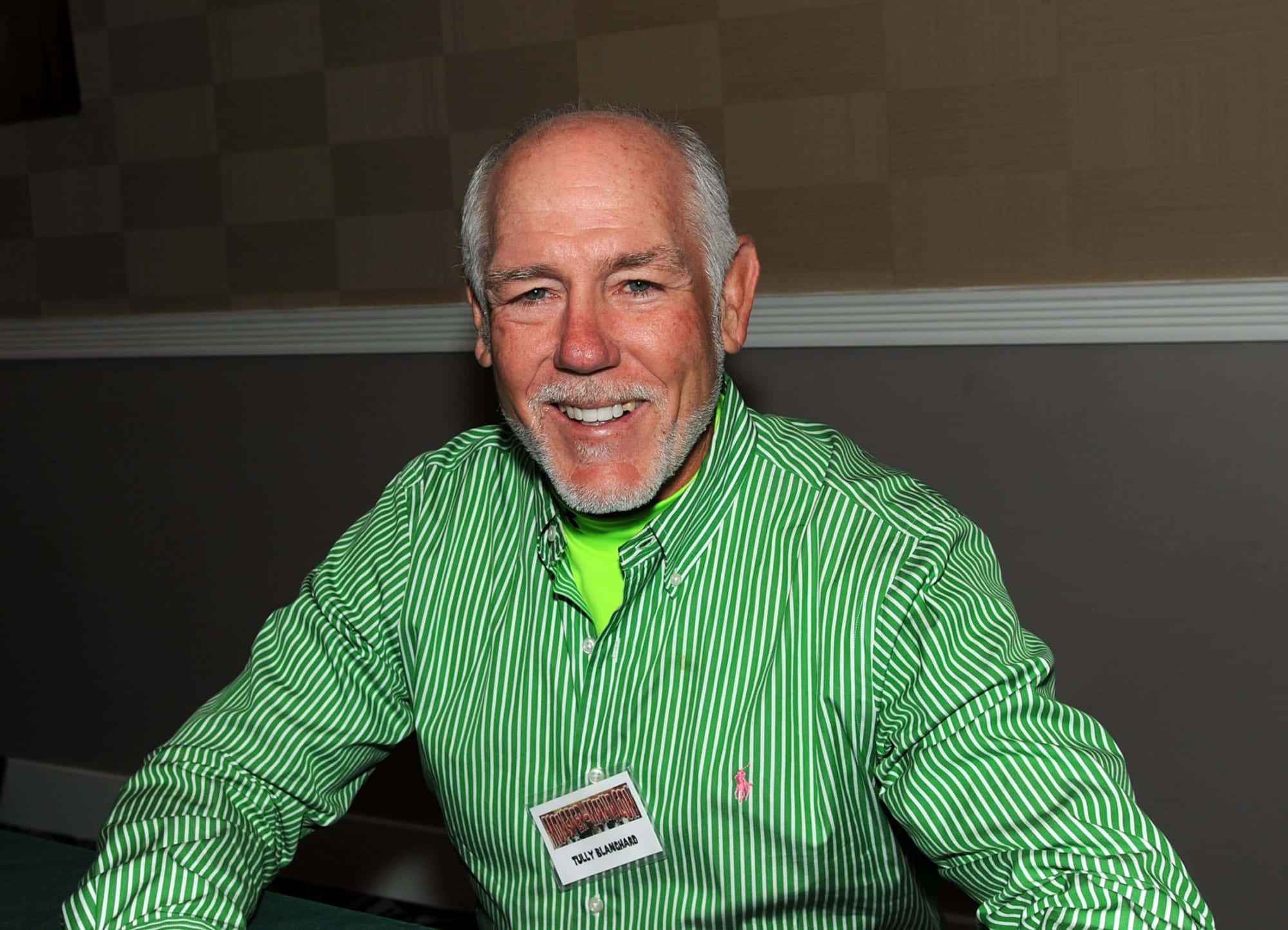 Tully Blanchard, wrestling manager, bright green striped shirt, Full HD Desktop Wallpaper