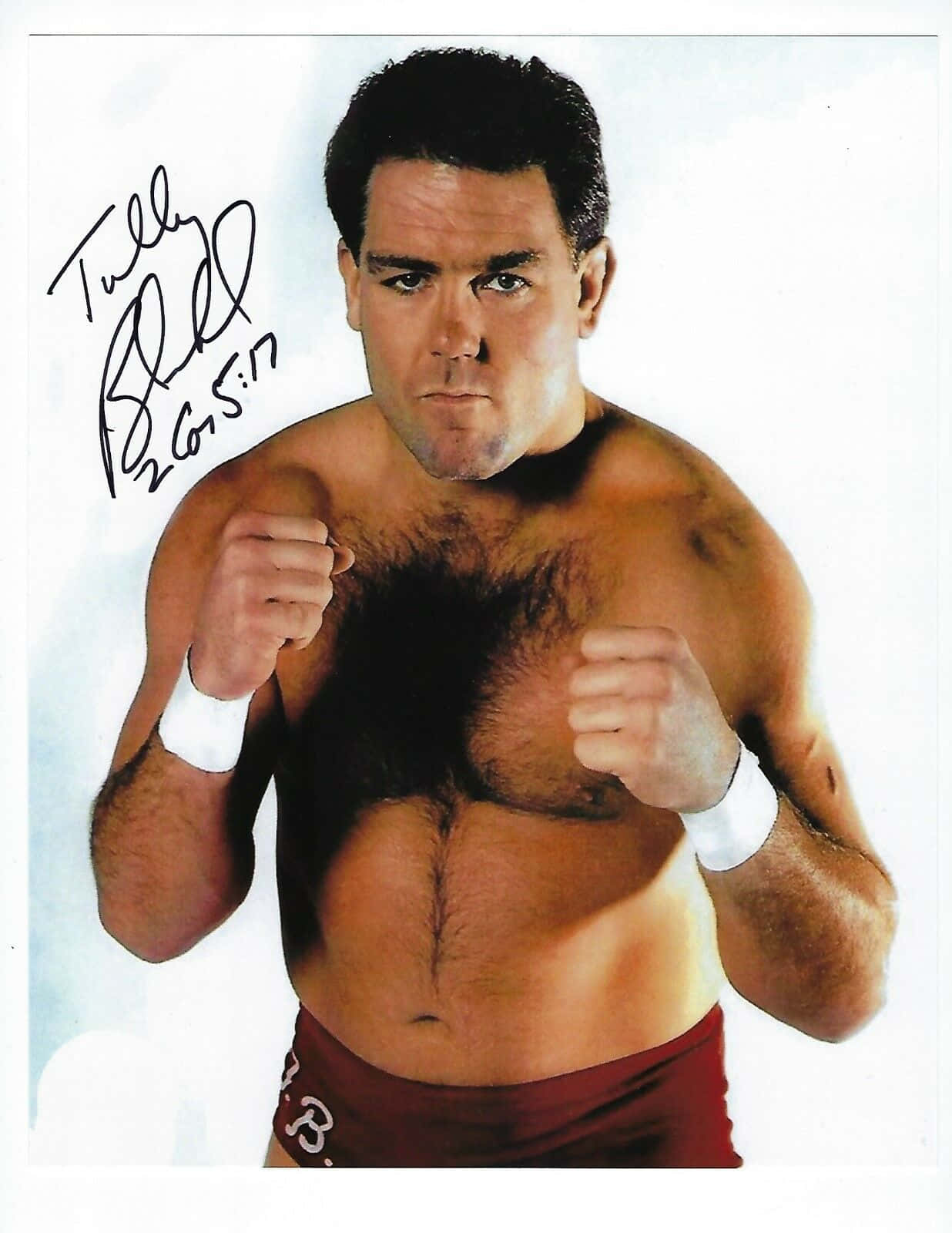 Tully Blanchard, red trunks, white wristbands, HD Phone Wallpaper