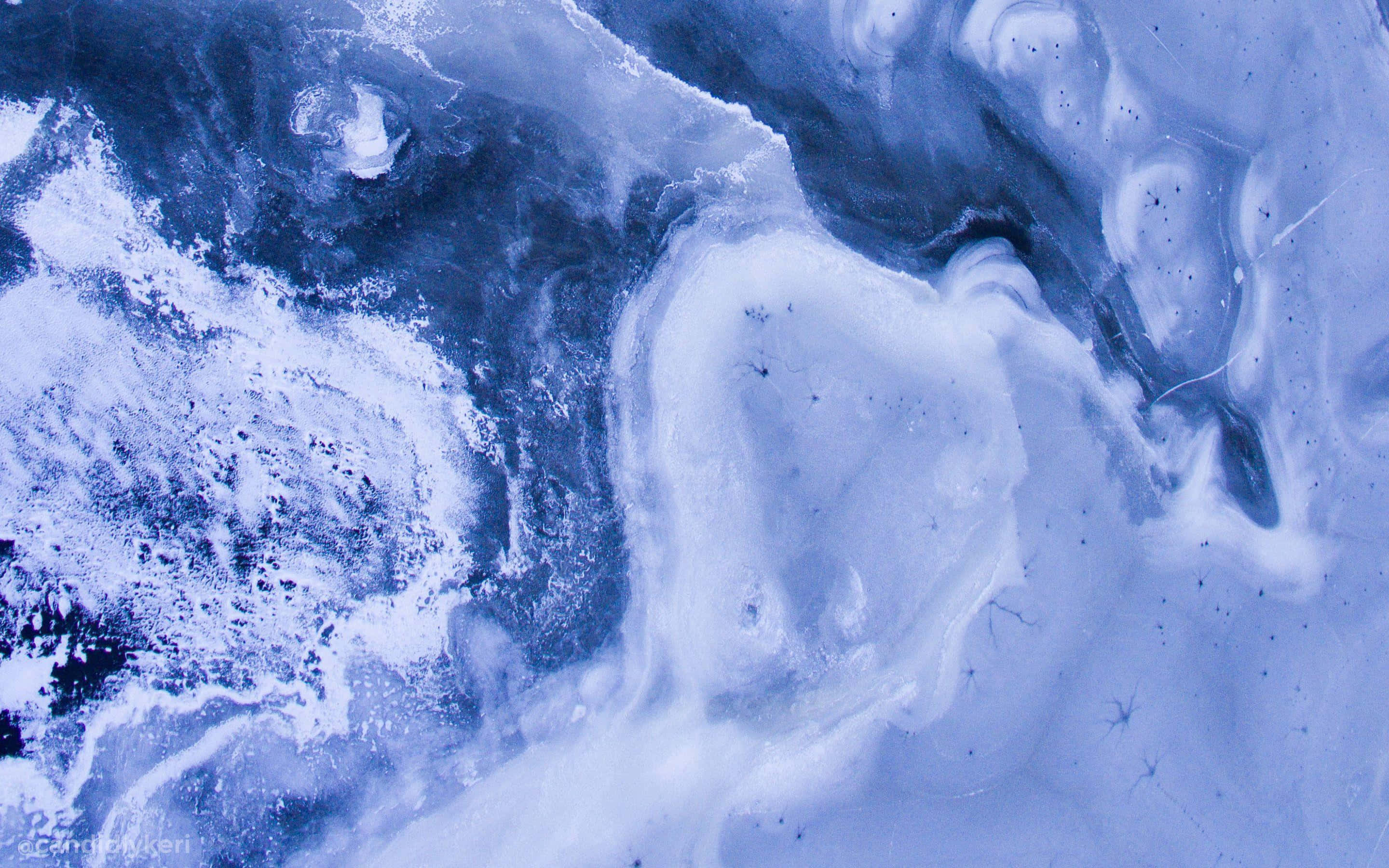 Tumblr Laptop, acrylic paint, icy blue, 2K Desktop Wallpaper